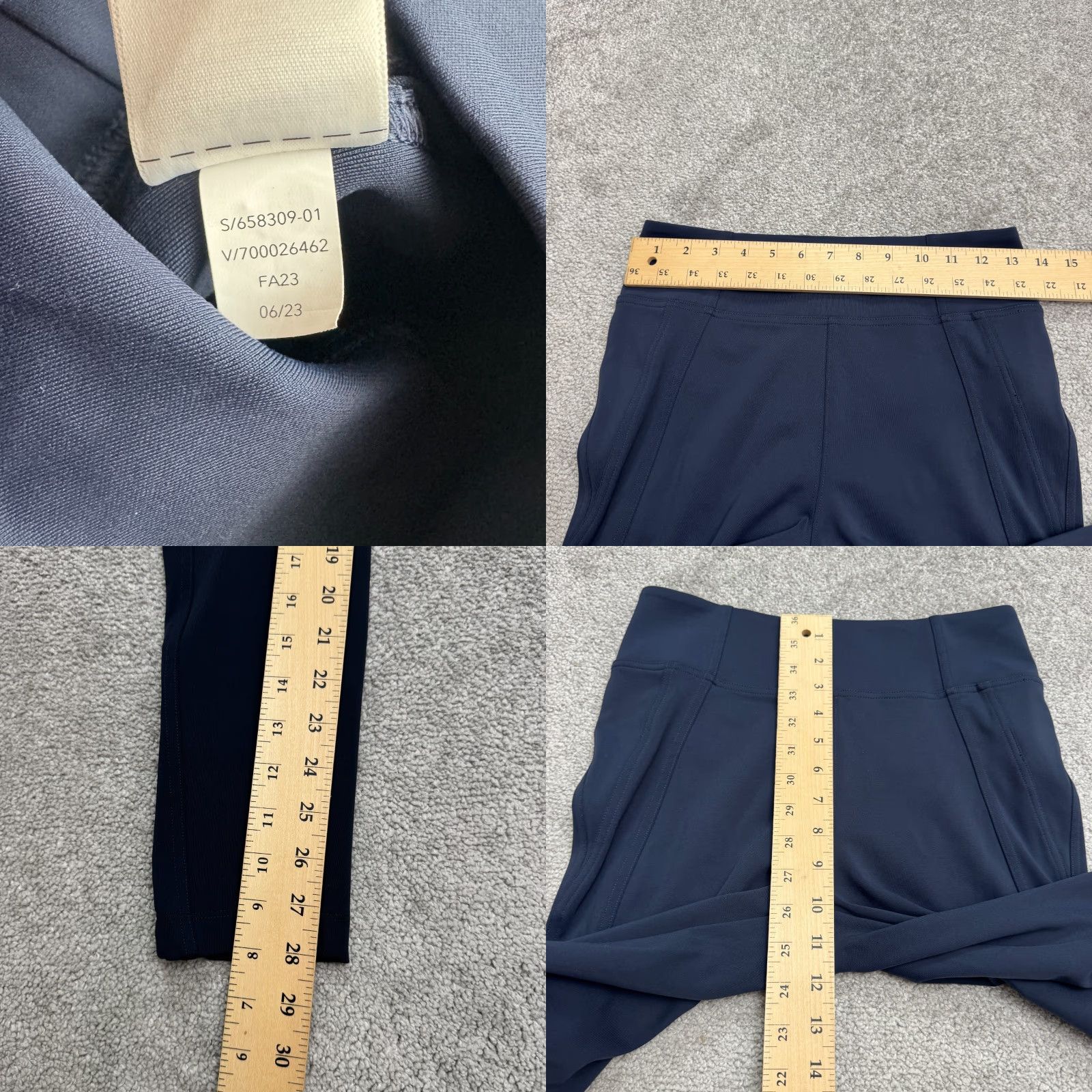 Athleta Athleta Delancey Skyline Stretch Leggings Women’s Small Navy Blue Ankle Zip Activewear Size 28" / US 6 / IT 42 - 8 Thumbnail