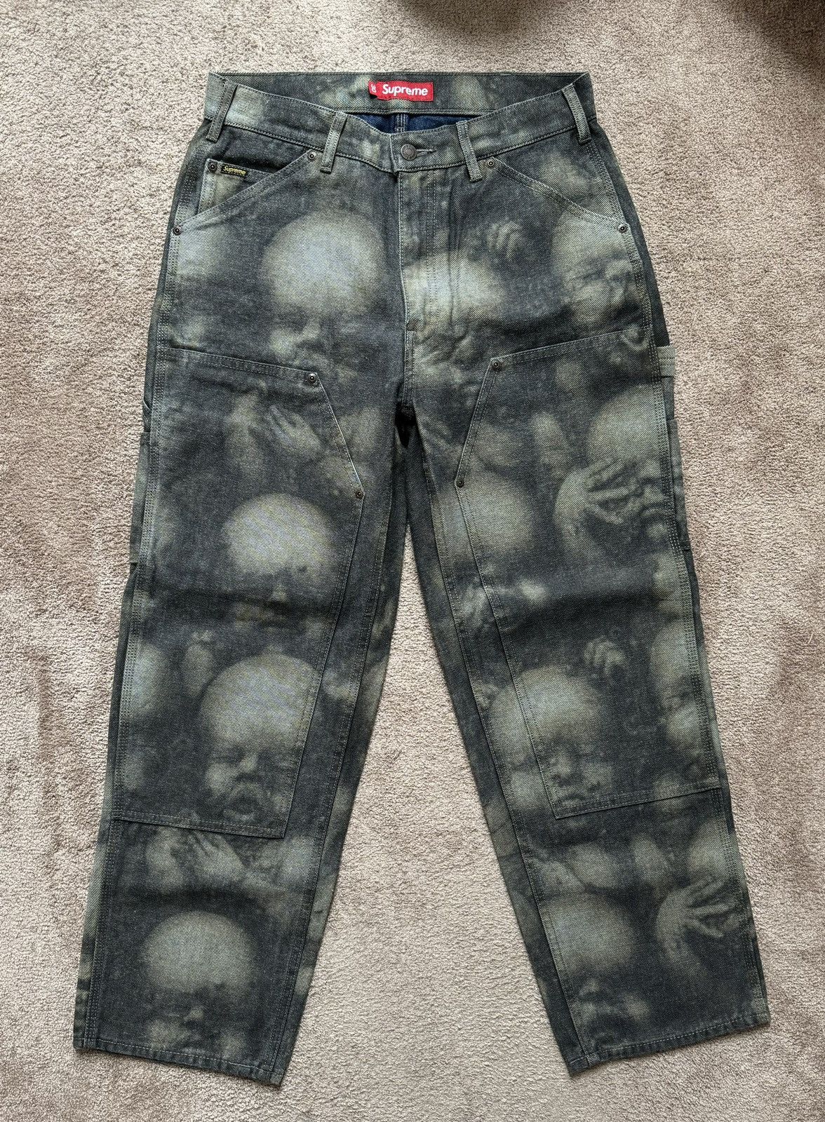 image of Supreme H.r. Giger Double Knee Pant Size 30 in Indigo, Men's