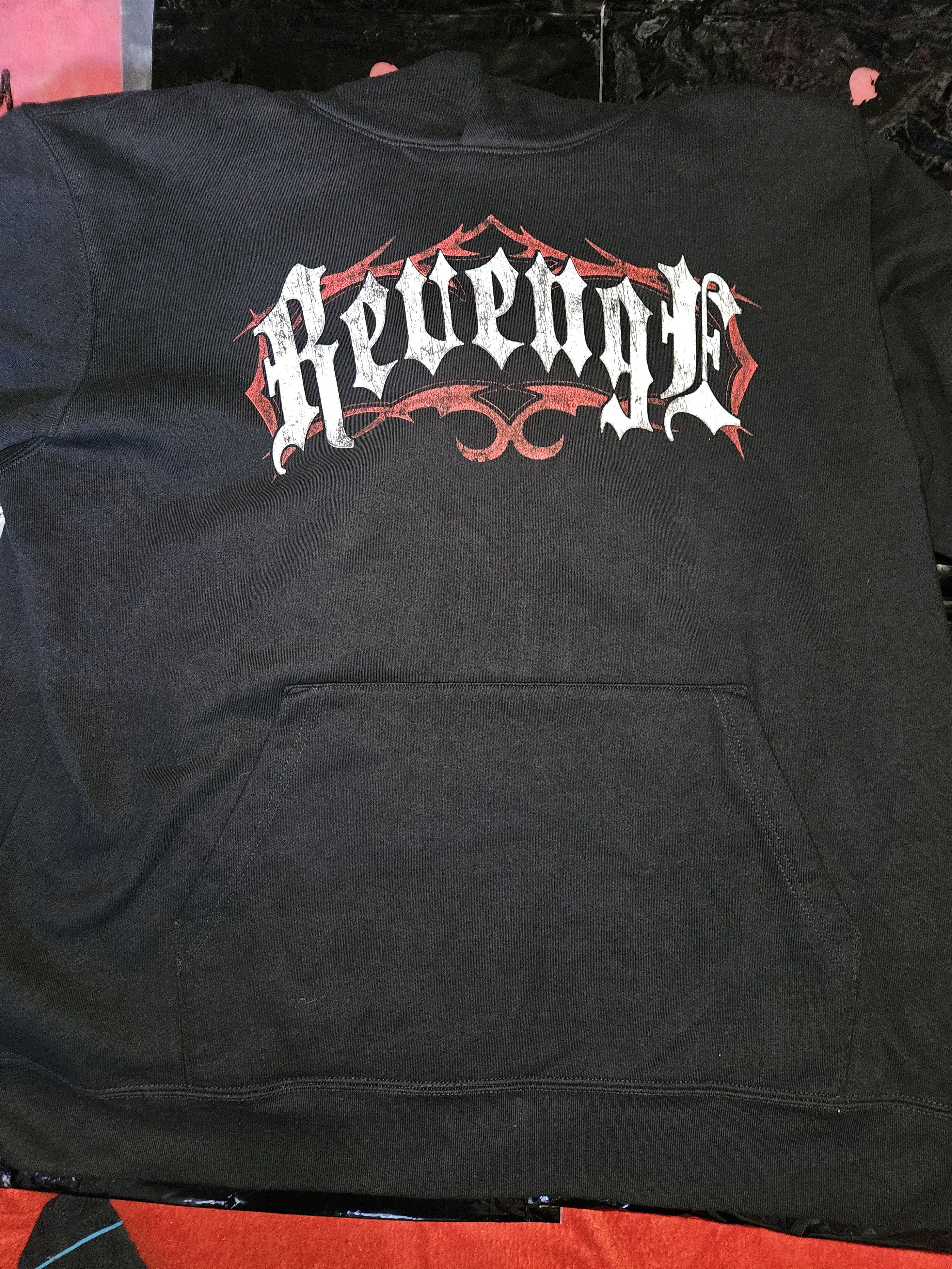 image of Revenge Heart Wing Hoodie in Black/Red, Men's (Size XL)