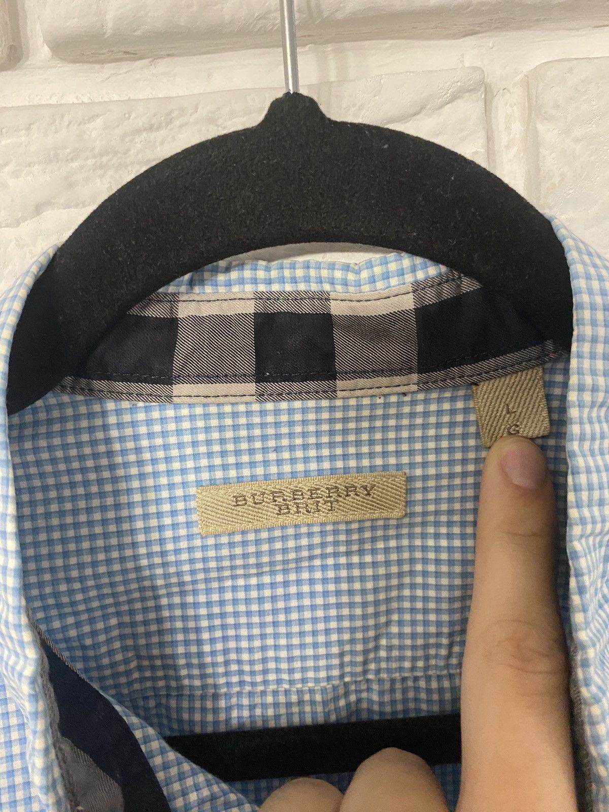 Burberry BURBERRY BRIT Shirt Casual Formal Check Men Size US L / EU 52-54 / 3 - 3 Thumbnail