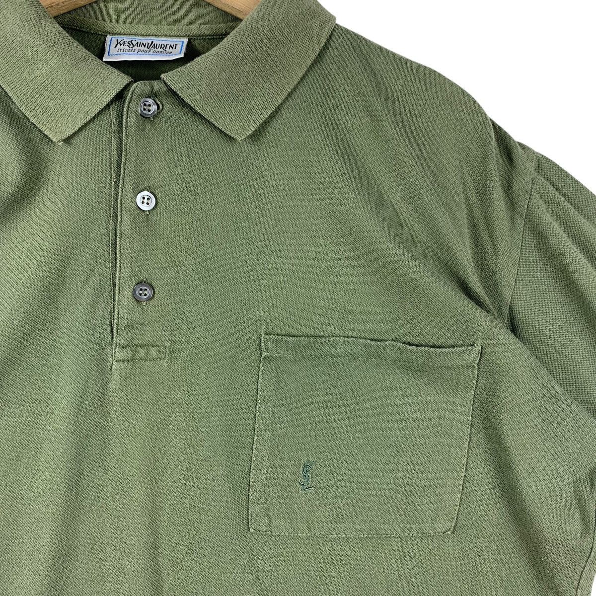 Designer × Yves Saint Laurent Vintage YVES SAINT LAURENT small logo embroidery polo tee Size US L / EU 52-54 / 3 - 8 Thumbnail