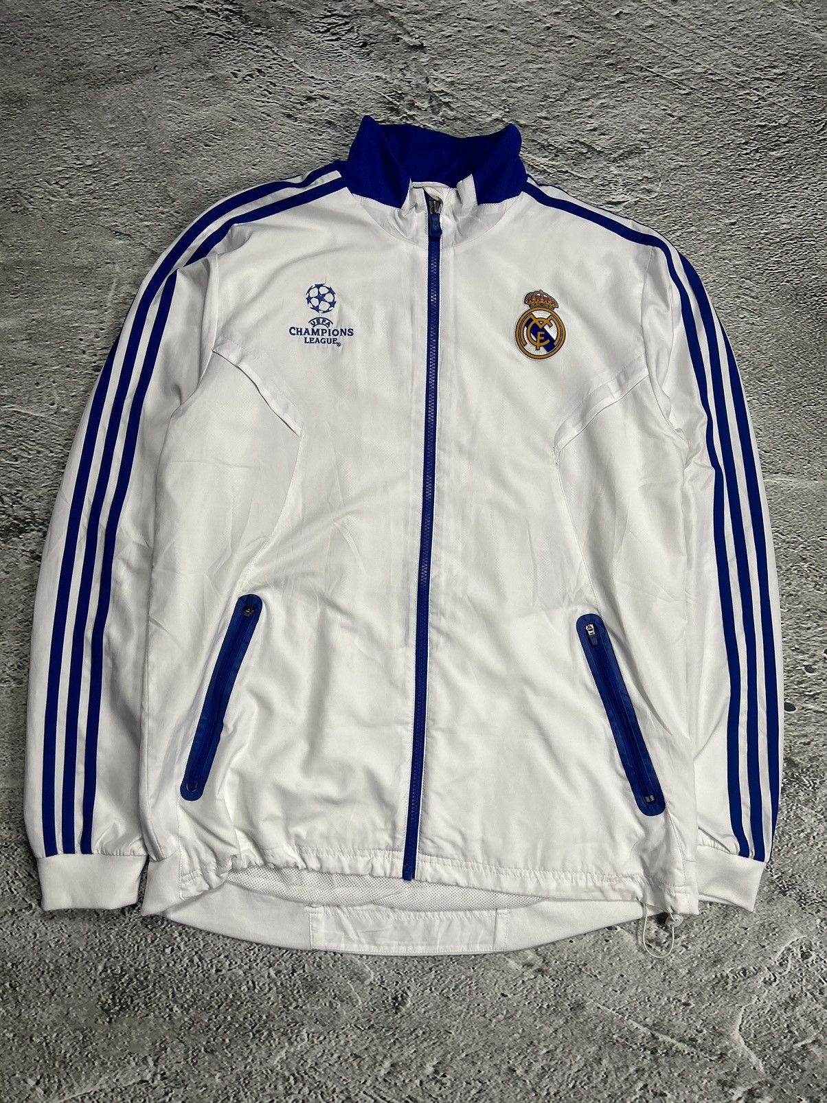 Adidas Real Madrid Adidas track suit white pants jacket Champions Size US L / EU 52-54 / 3 - 2 Thumbnail