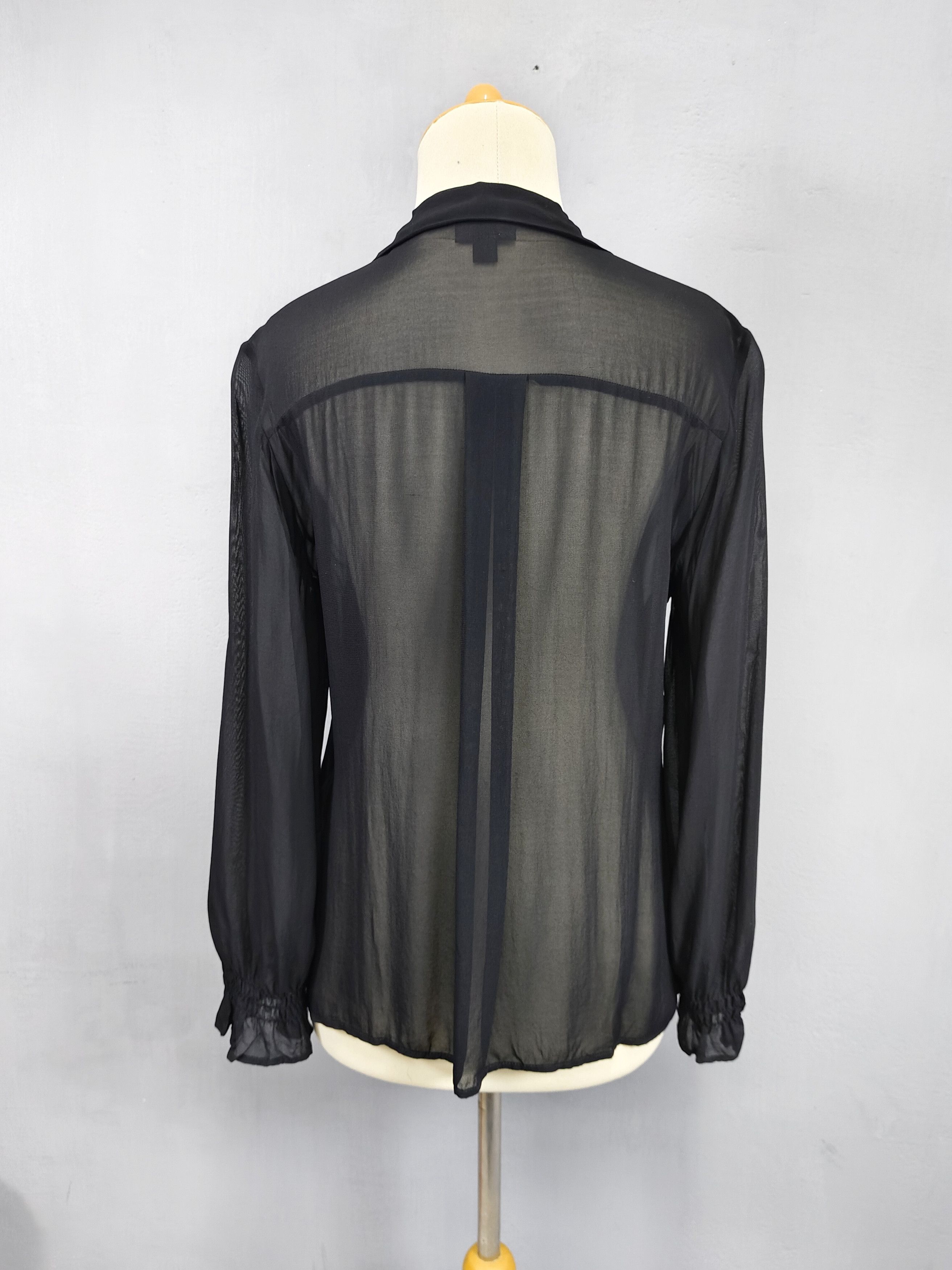 Just Cavalli Just Cavalli- Frill Romantic Sheer Ruffle Gothic Blouses Size L / US 10 / IT 46 - 7 Thumbnail