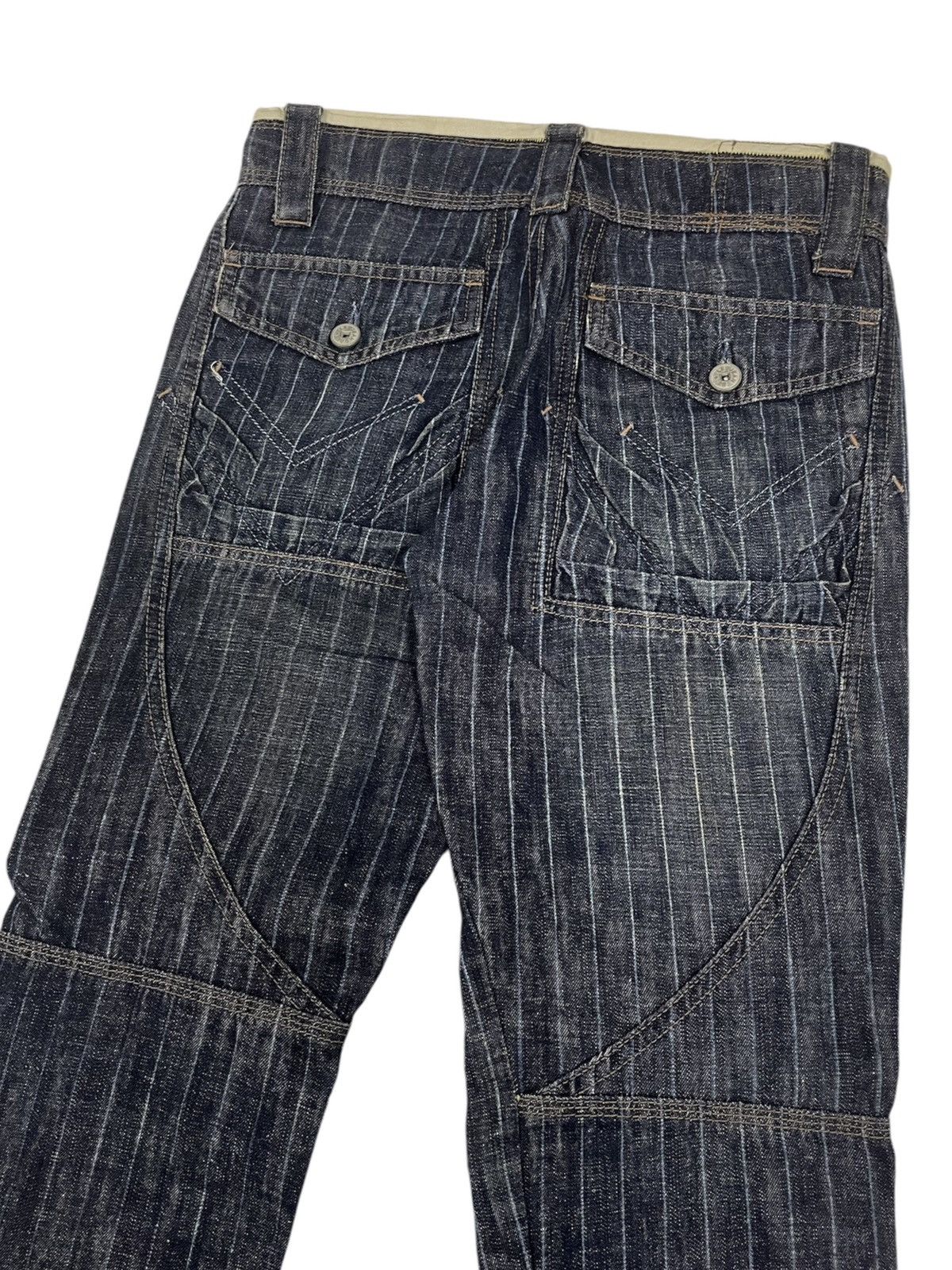Marithe + Francois Girbaud Vintage MFG Jeans Bikers Stripes Zipper Jeans Size US 29 - 6 Thumbnail