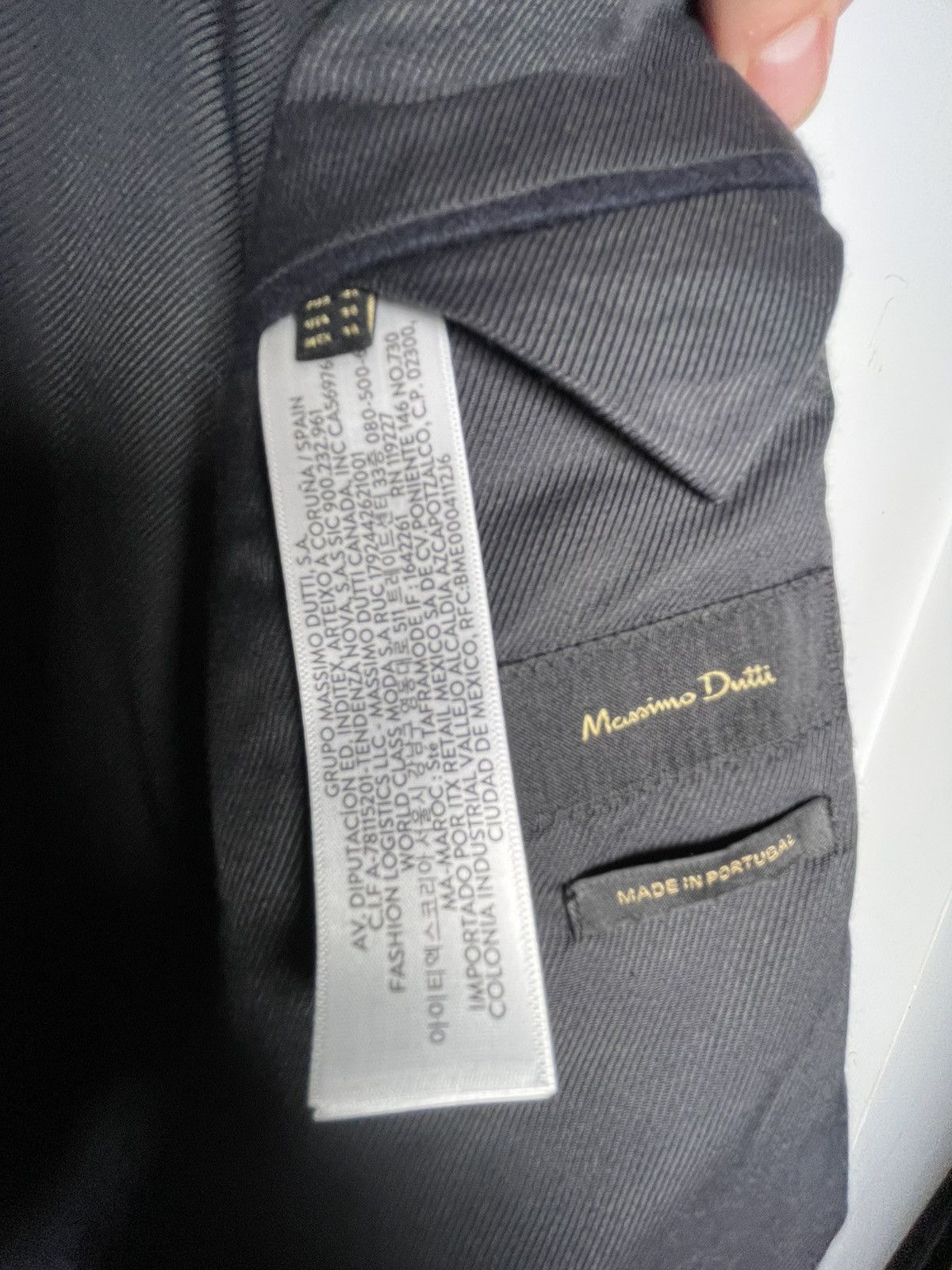 Massimo Dutti Massimo Dutti Wool Blazer Black/Navy — Size 46 (S) Size 40R - 8 Thumbnail