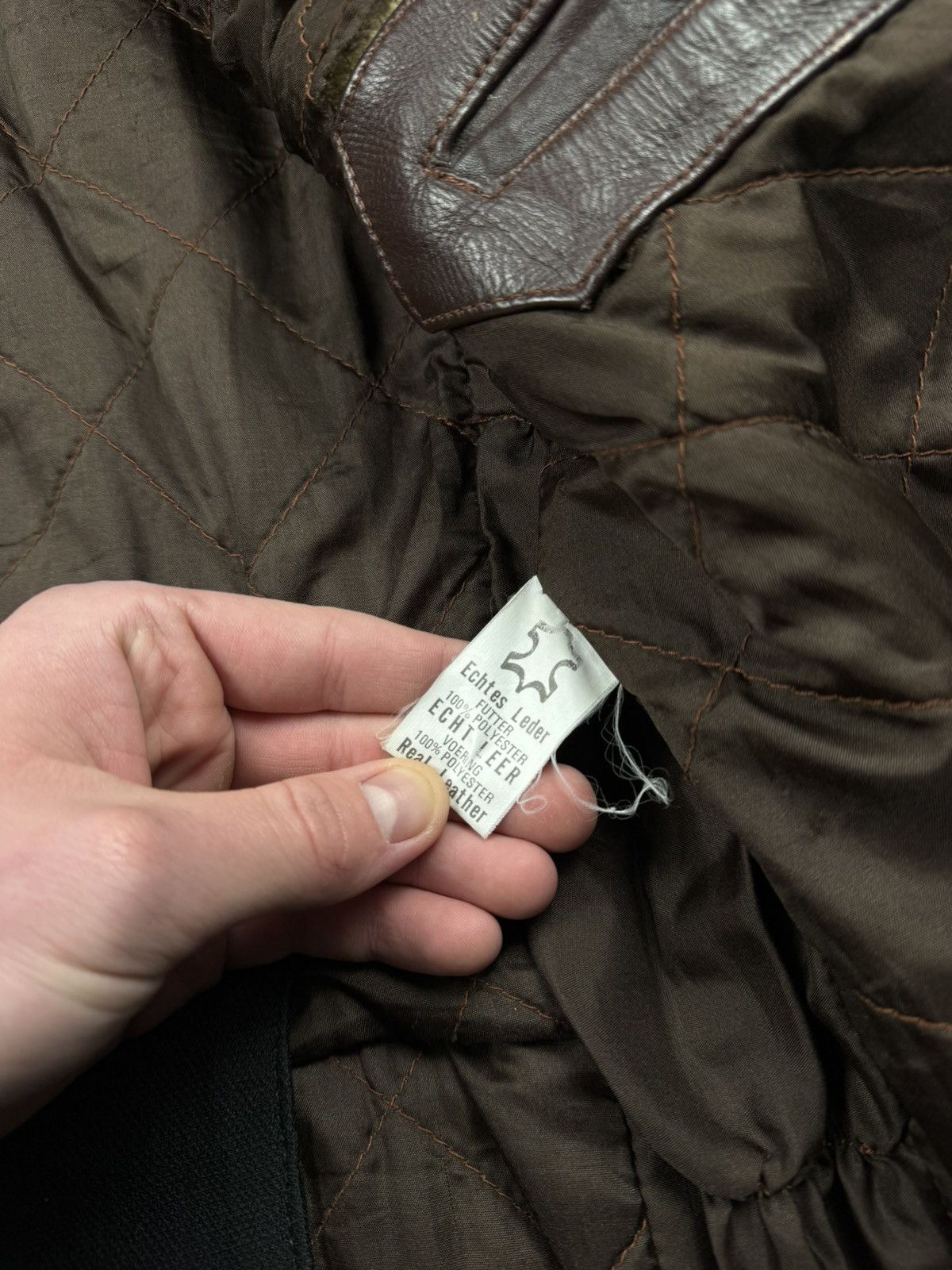 Vintage VINTAGE 80S BROWN BIKER RAMONES FADED RACING LEATHER JACKET Size US L / EU 52-54 / 3 - 23 Thumbnail