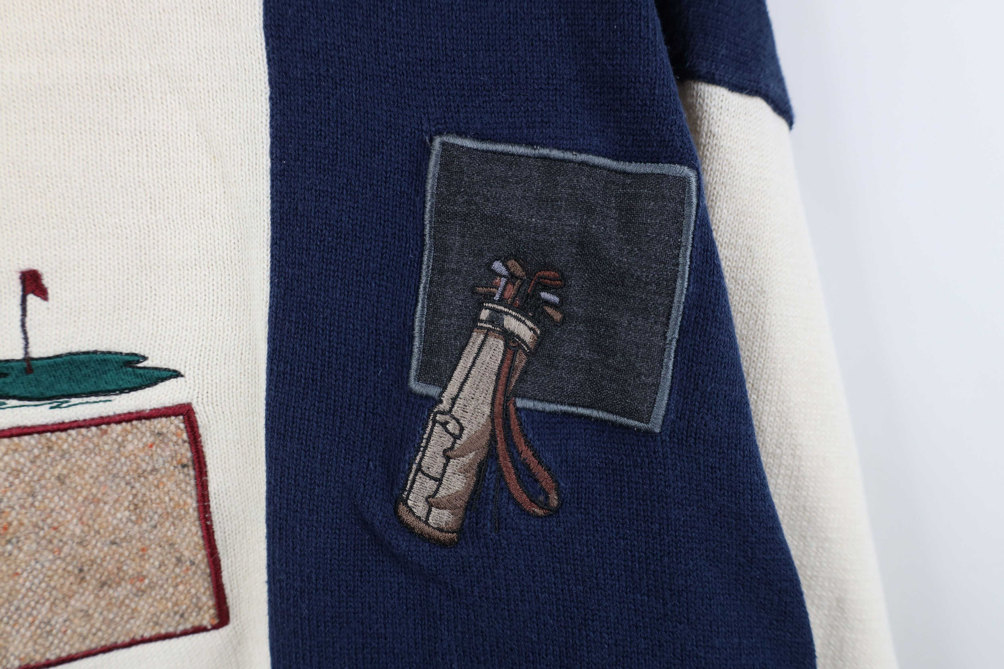 Vintage Vintage 90s Streetwear Golf Golfing Knit Crewneck Sweater Size US XL / EU 56 / 4 - 6 Thumbnail
