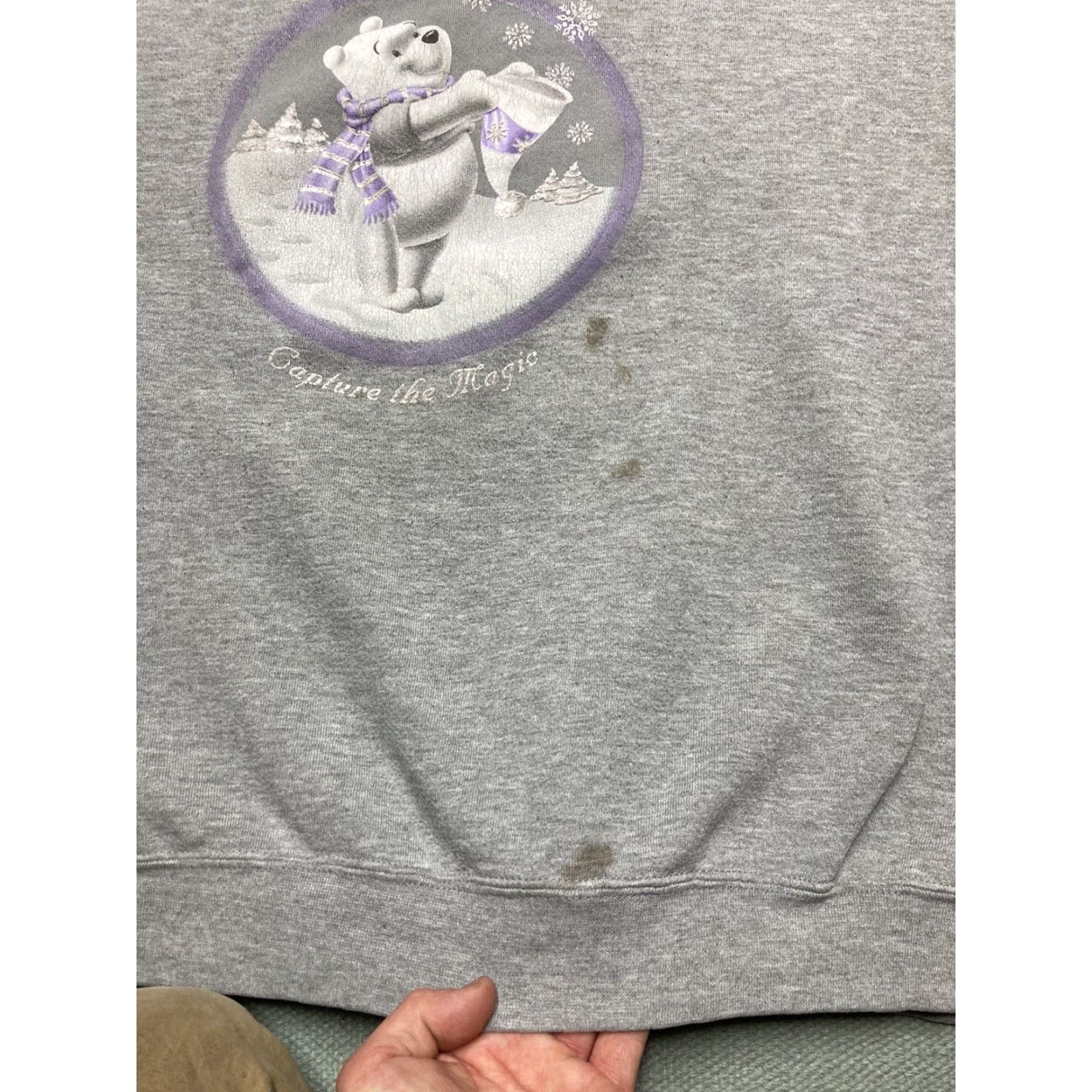 Disney VINTAGE Winnie the Pooh Disney cartoon crewneck sweatshirt 2XL Men Gray Pullover Sweatshirt Size US XXL / EU 58 / 5 - 2 Thumbnail