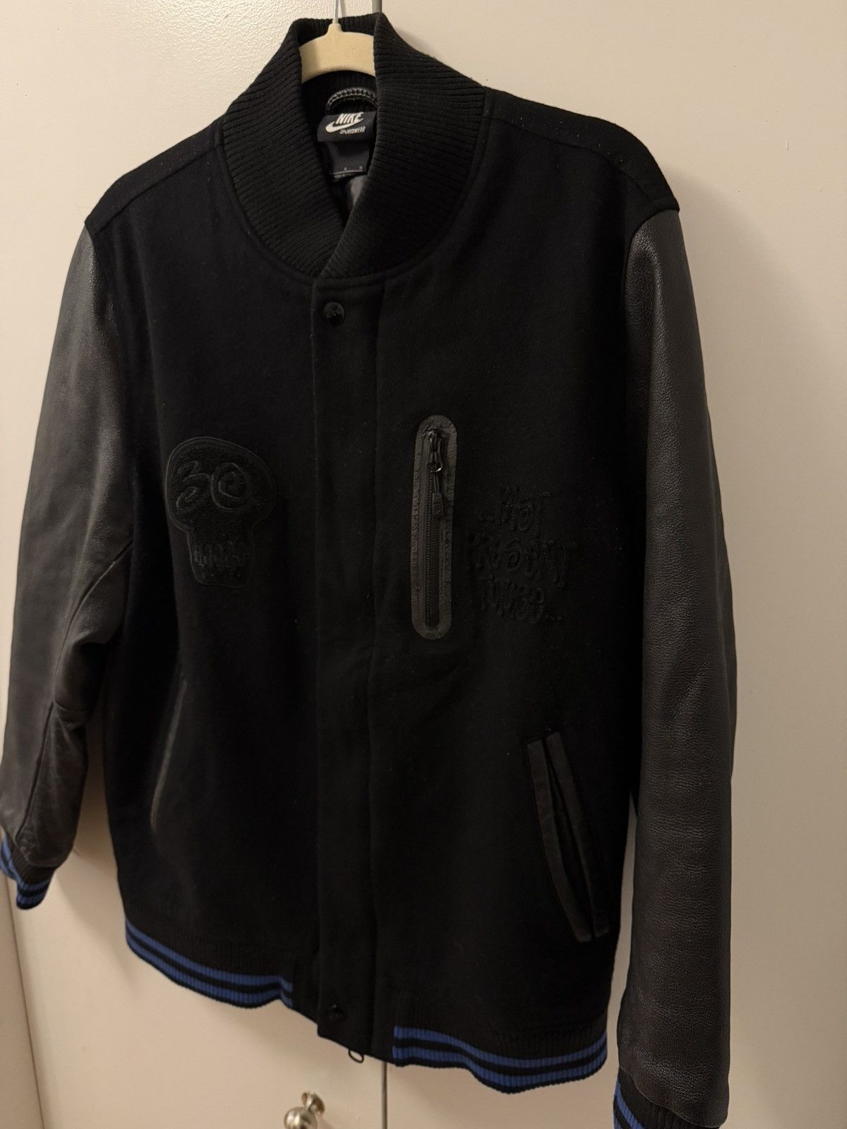 Nike × Stussy 30th Anniversary Destroyer Varsity Jacket, size L Size US L / EU 52-54 / 3 - 3 Thumbnail