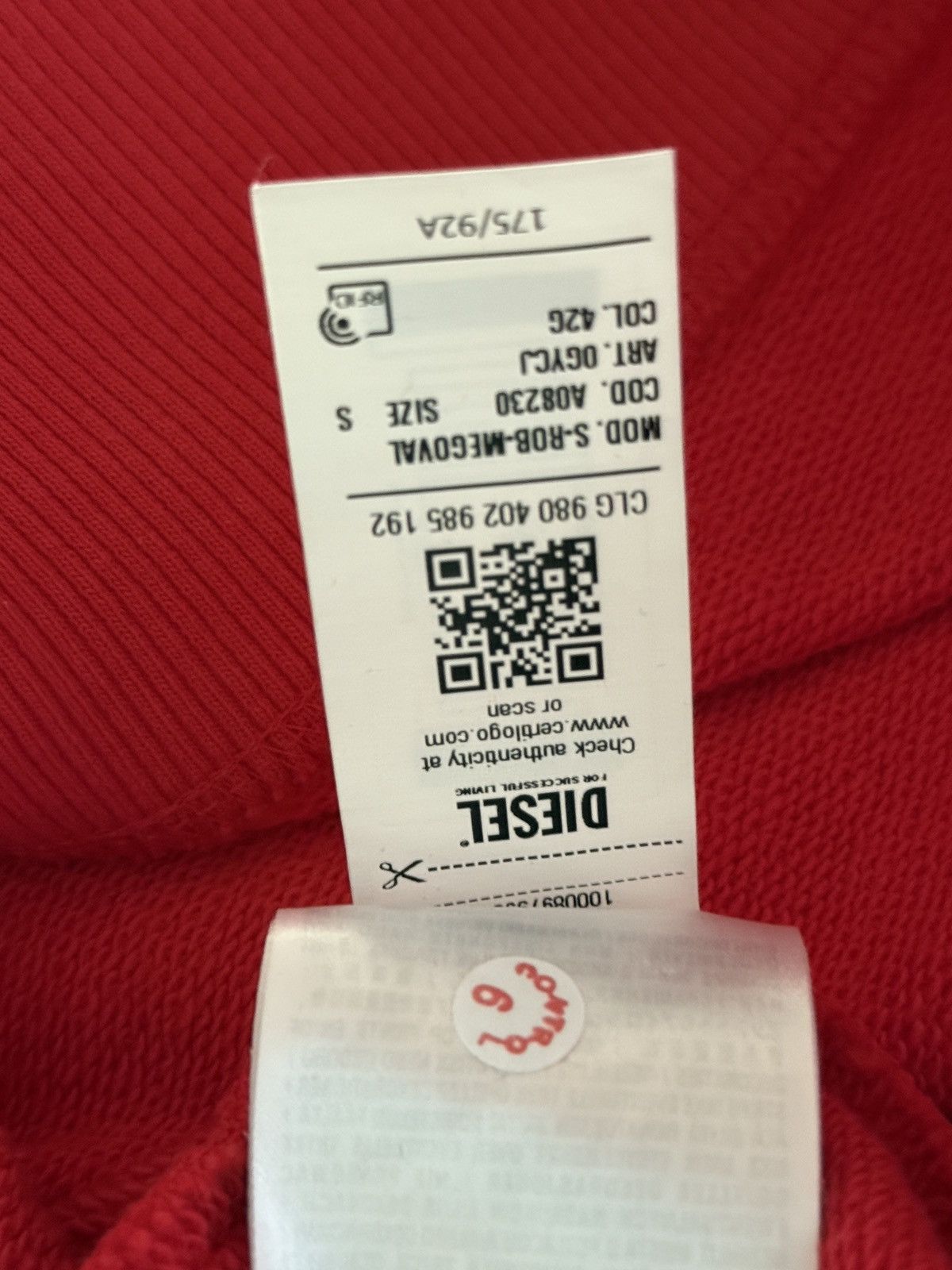 Diesel DIESEL SWEATSHIRT MAXI D LOGO Size US S / EU 44-46 / 1 - 3 Thumbnail