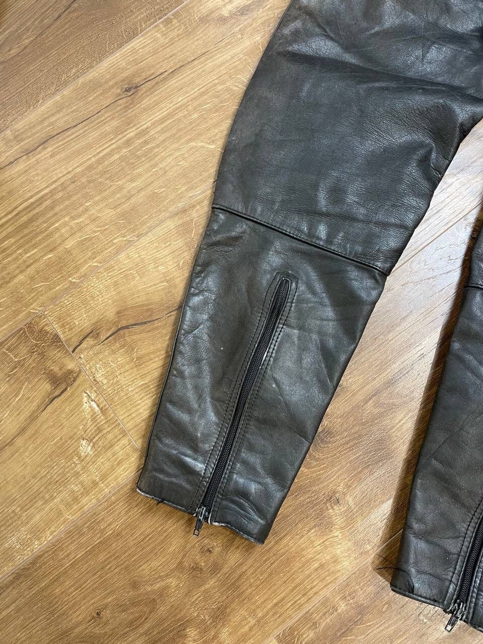 Genuine Leather × Vintage Vintage 90’s Y2K Style Racing Moto Bike Leather Pants Size US 34 / EU 50 - 14 Thumbnail