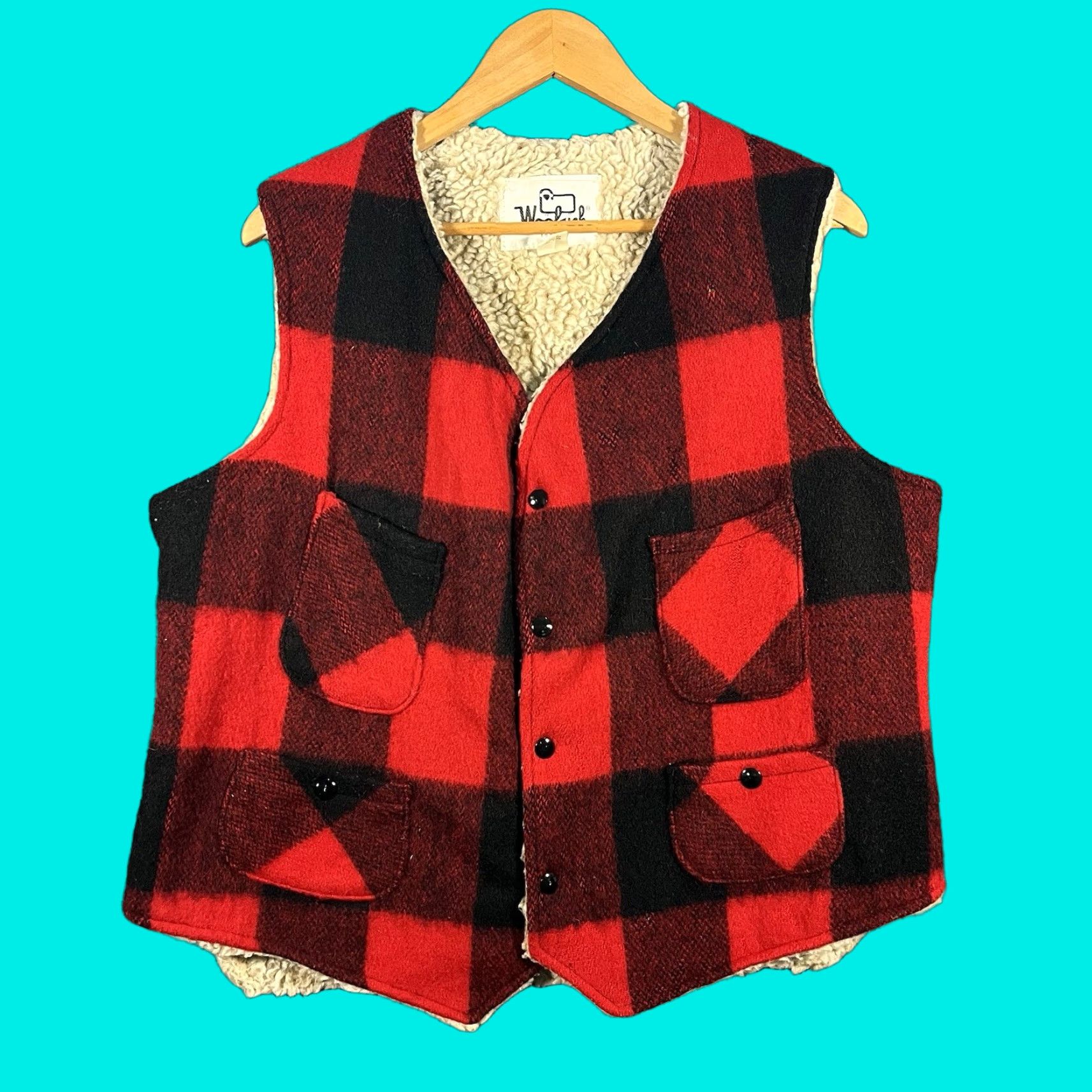 Vintage VINTAGE Woolrich Vest Main Selling Point Wool Vest Adult L Red Plaid Wool Lined USA Made - Outdoor Mens L Size US L / EU 52-54 / 3 - 1 Thumbnail