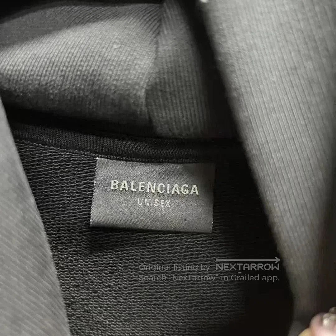 Balenciaga Balenciaga 24 Black Letter Print Cropped Hoodie. Size US M / EU 48-50 / 2 - 2 Thumbnail