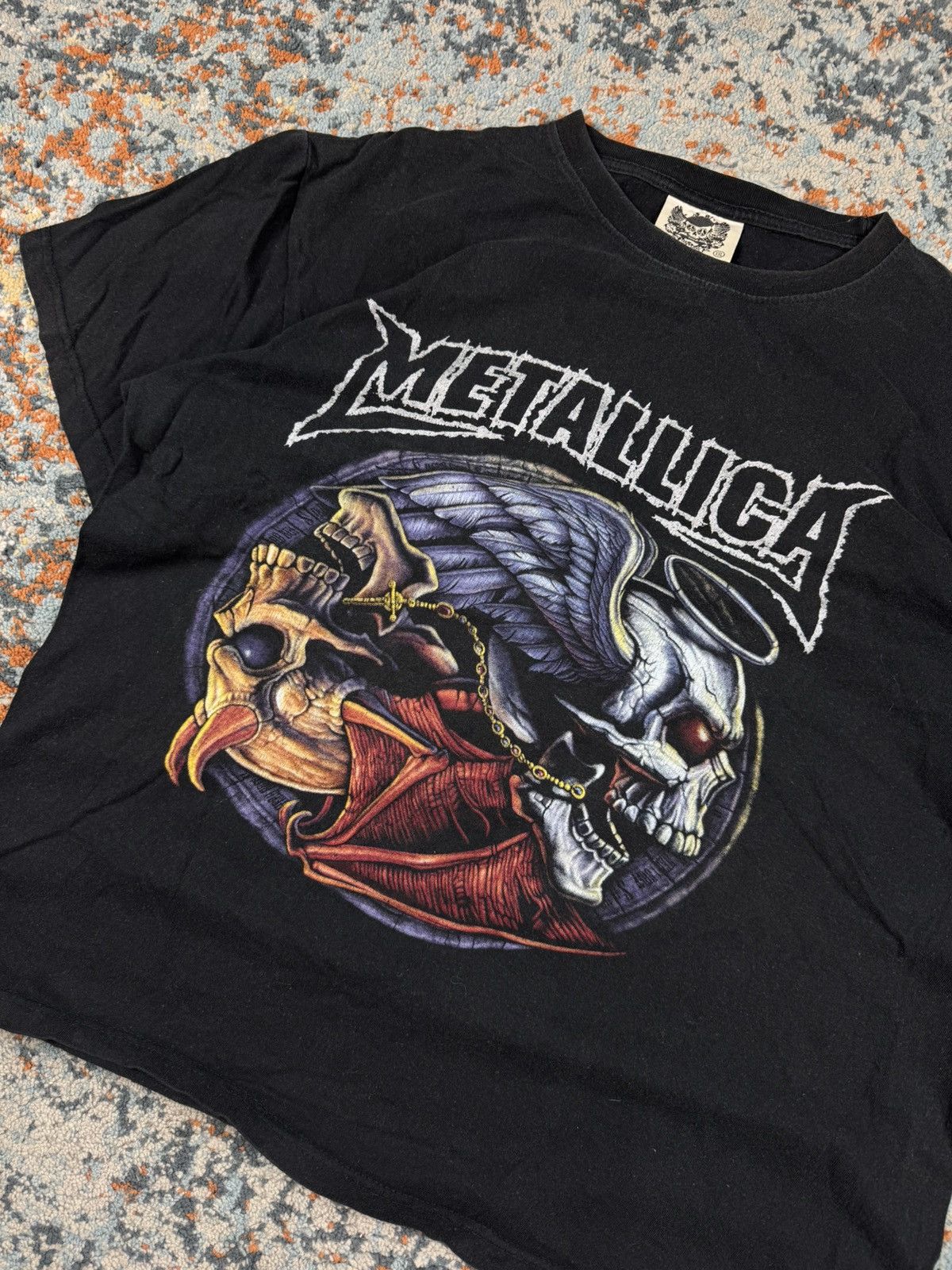 Band Tees × Metallica × Vintage Vintage 90s Metallica skulls graphic tee super boxy fit rock Size US L / EU 52-54 / 3 - 3 Thumbnail