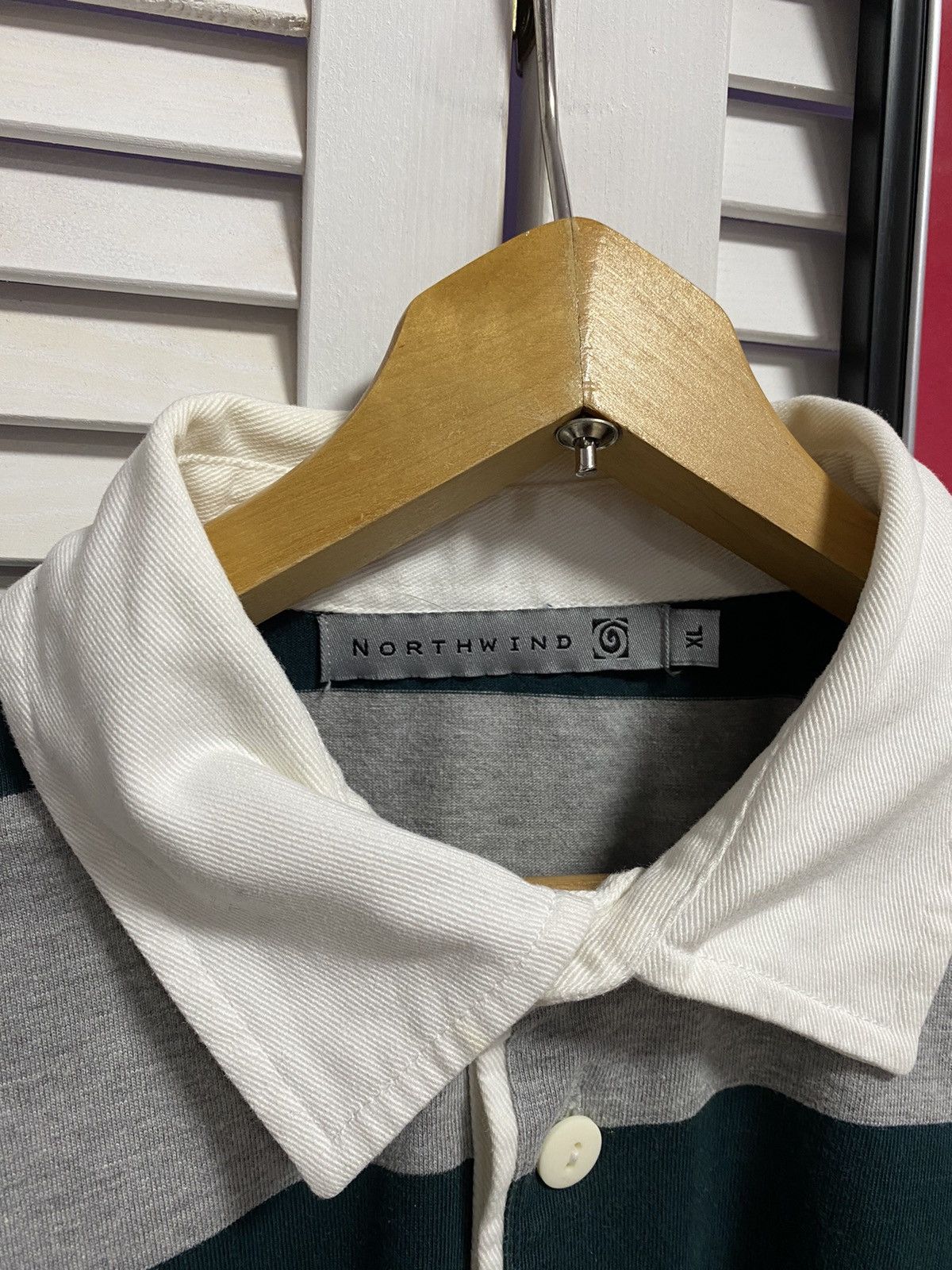 Japanese Brand × Vintage Vintage Long Sleeve Shirt Northlind Striped Style Hype Rare Size US XL / EU 56 / 4 - 7 Thumbnail