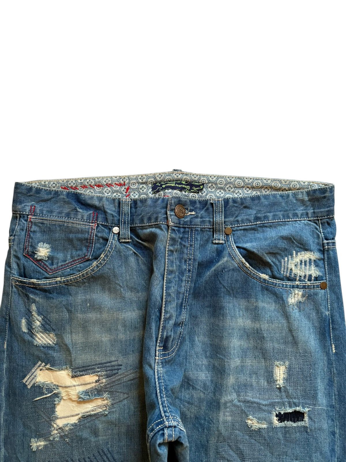 Japanese Brand Vintage Japanese Brand Patches Faded Wash Loose Jeans Size US 37 - 4 Thumbnail