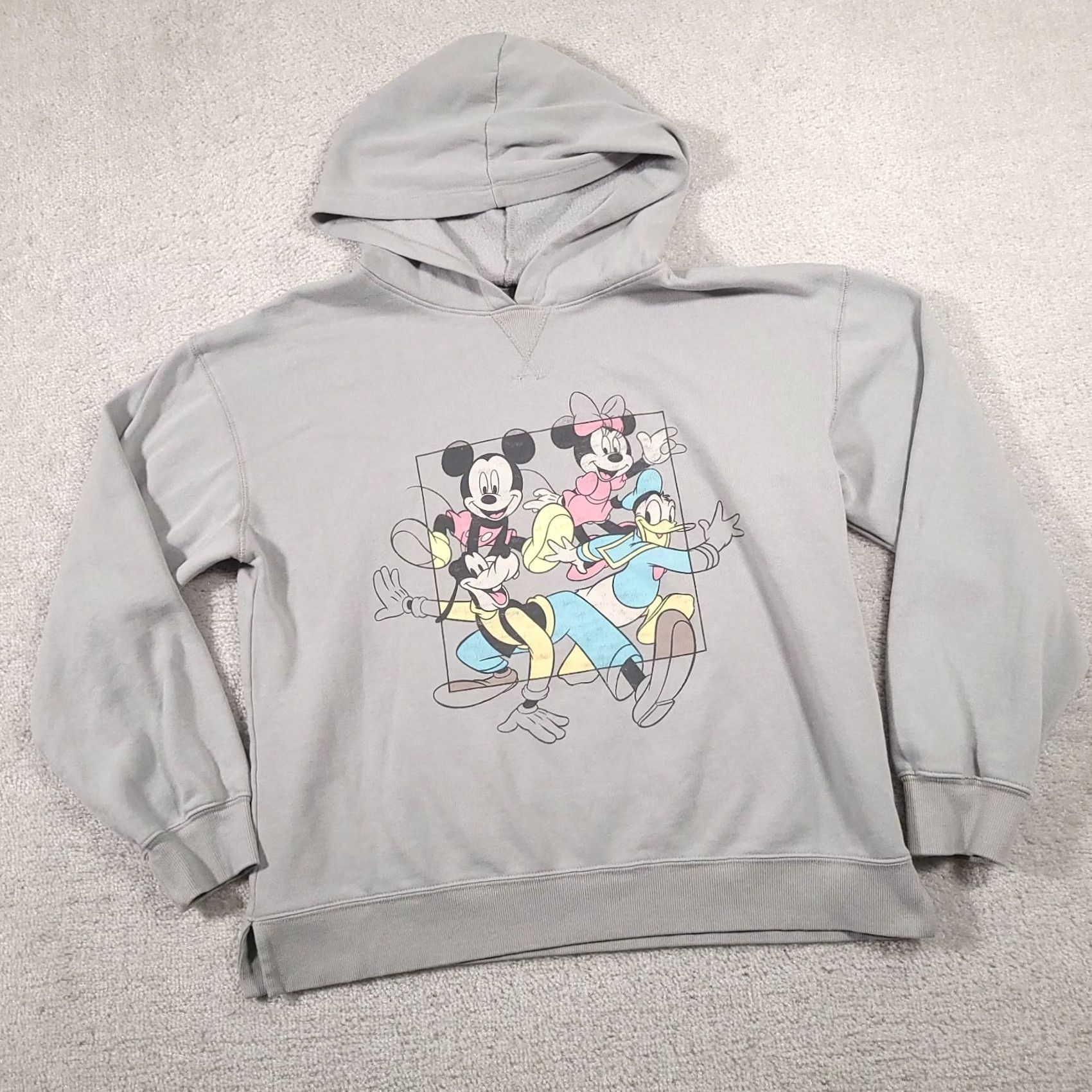 Disney Disney Mickey & Friends Hooded Fleece Sweatshirt Women’s Medium Gray Oversized Size M / US 6-8 / IT 42-44 - 2 Thumbnail