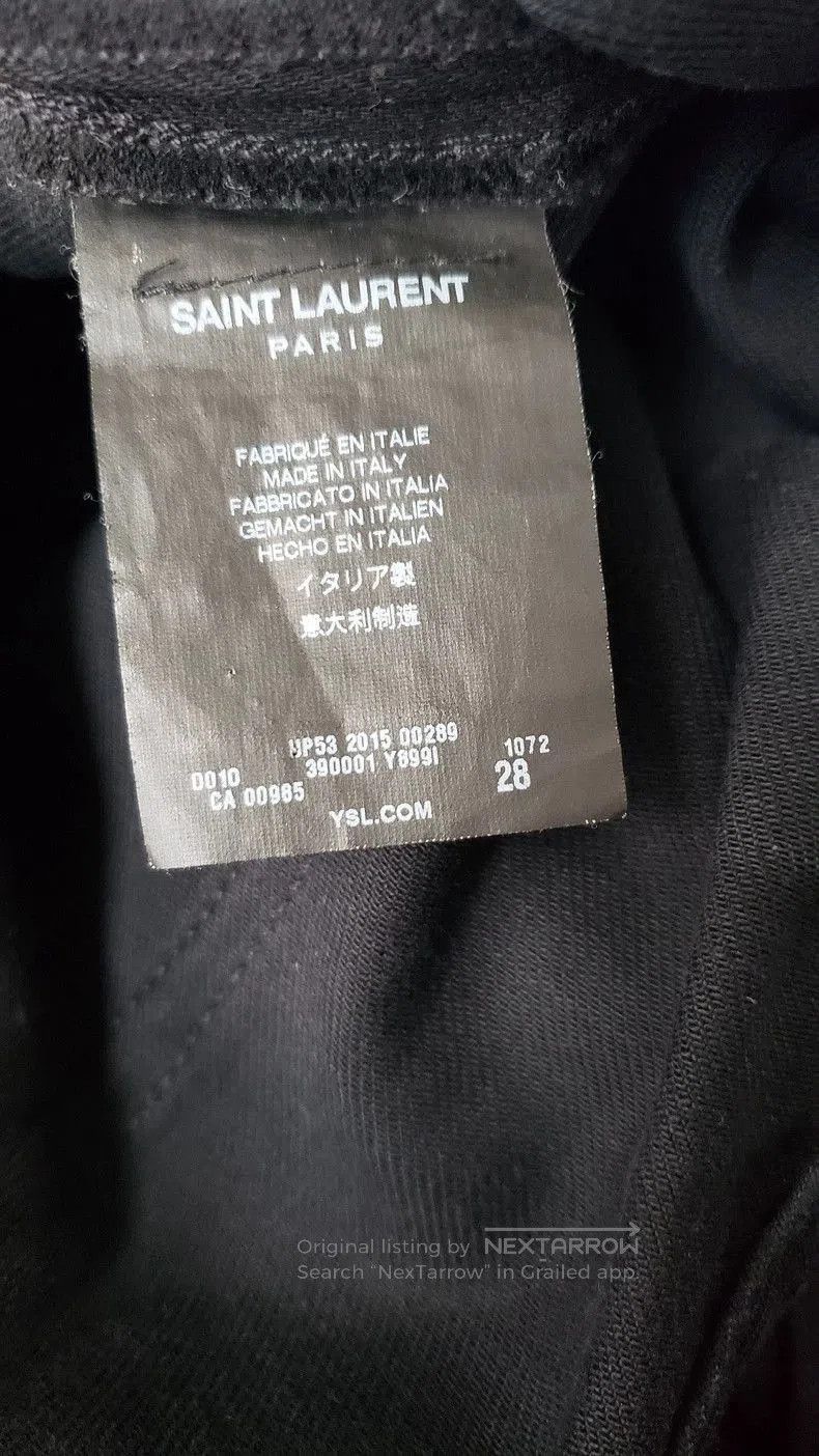 Saint Laurent Paris Saint Laurent 15FW Coated Denim Jeans. Size US 28 / EU 44 - 4 Thumbnail