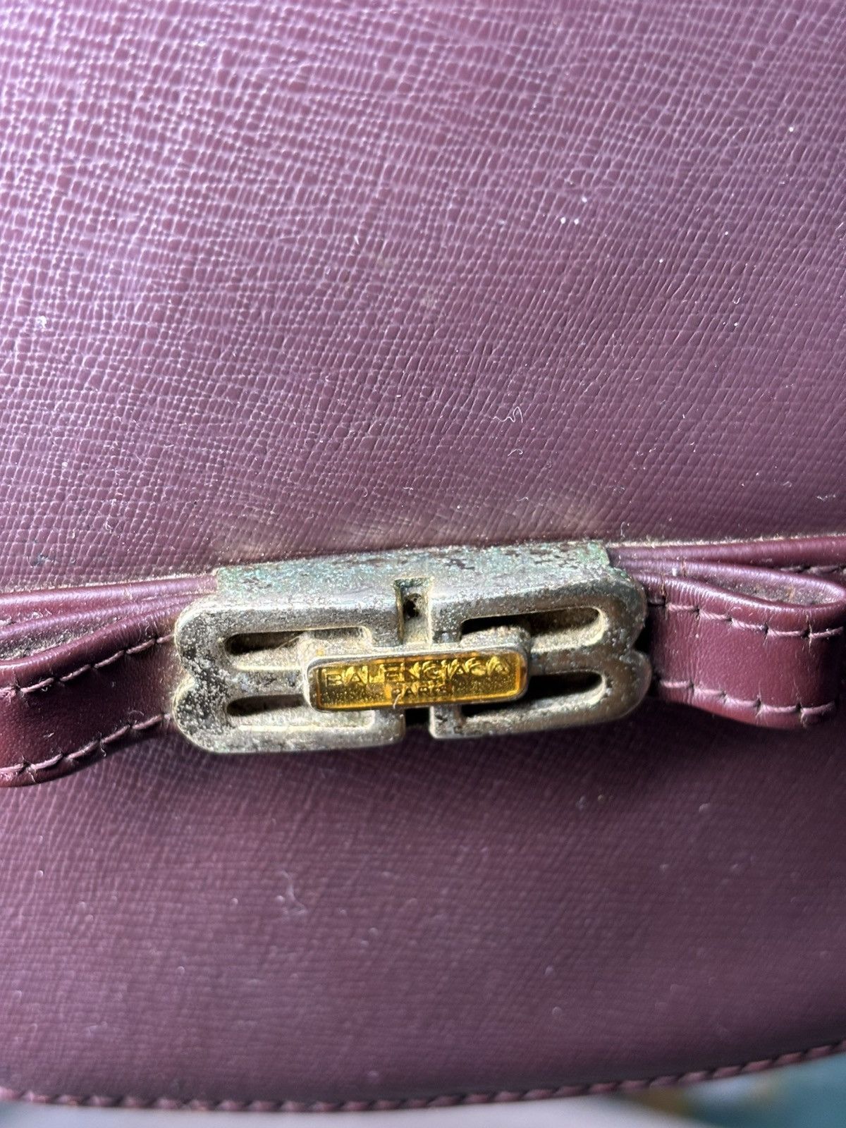 Balenciaga (rlly2 worn) Vintage Balenciaga Backpack Maroon Size ONE SIZE - 10 Thumbnail