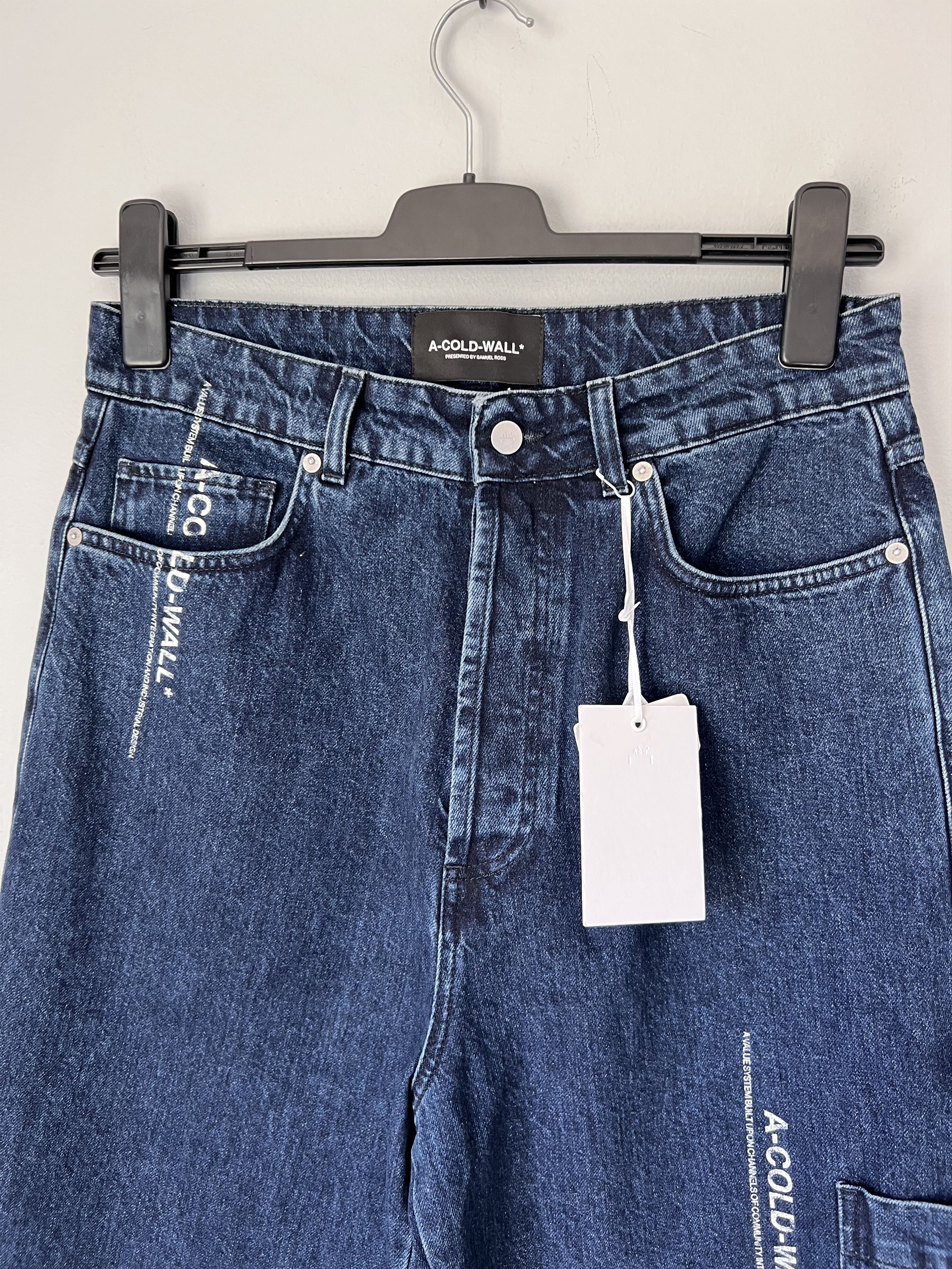 A-COLD-WALL* A Cold Wall Discourse Cargo Jeans in Blue Size US 32 / EU 48 - 2 Thumbnail