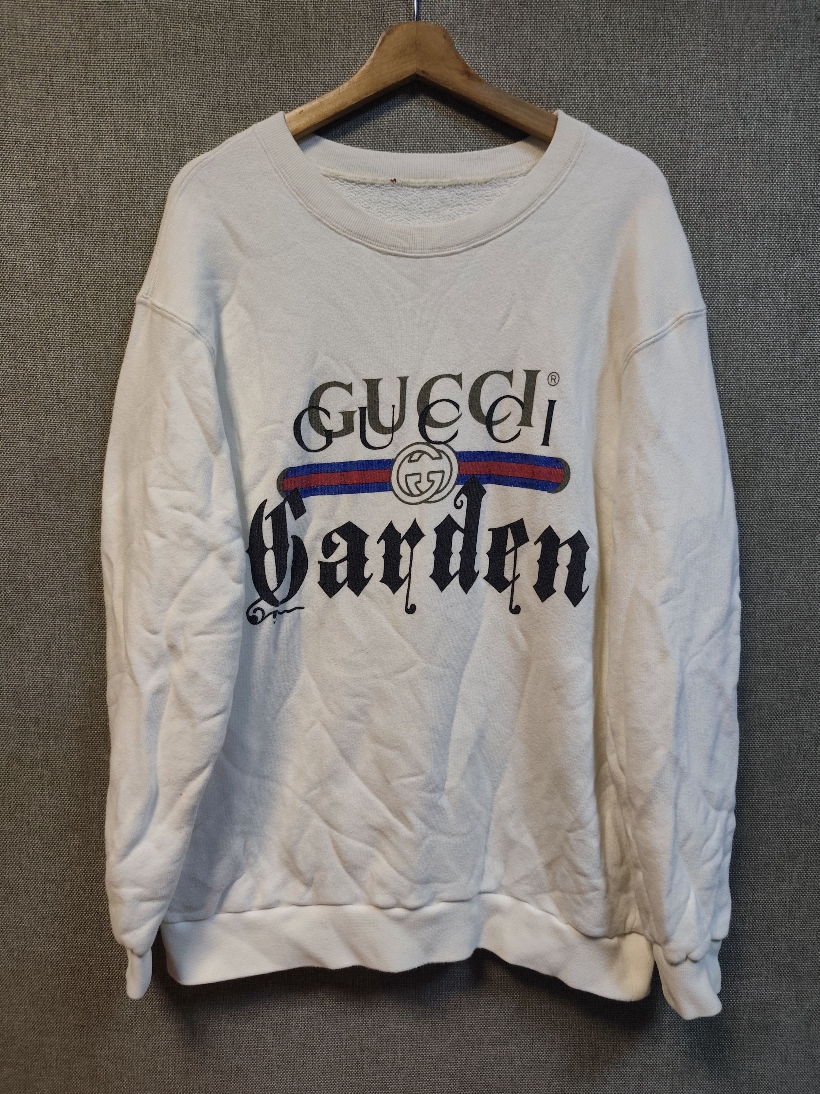 Gucci Gucci Garden Gothic Logo Sweatshirt Size US L / EU 52-54 / 3 - 1 Thumbnail