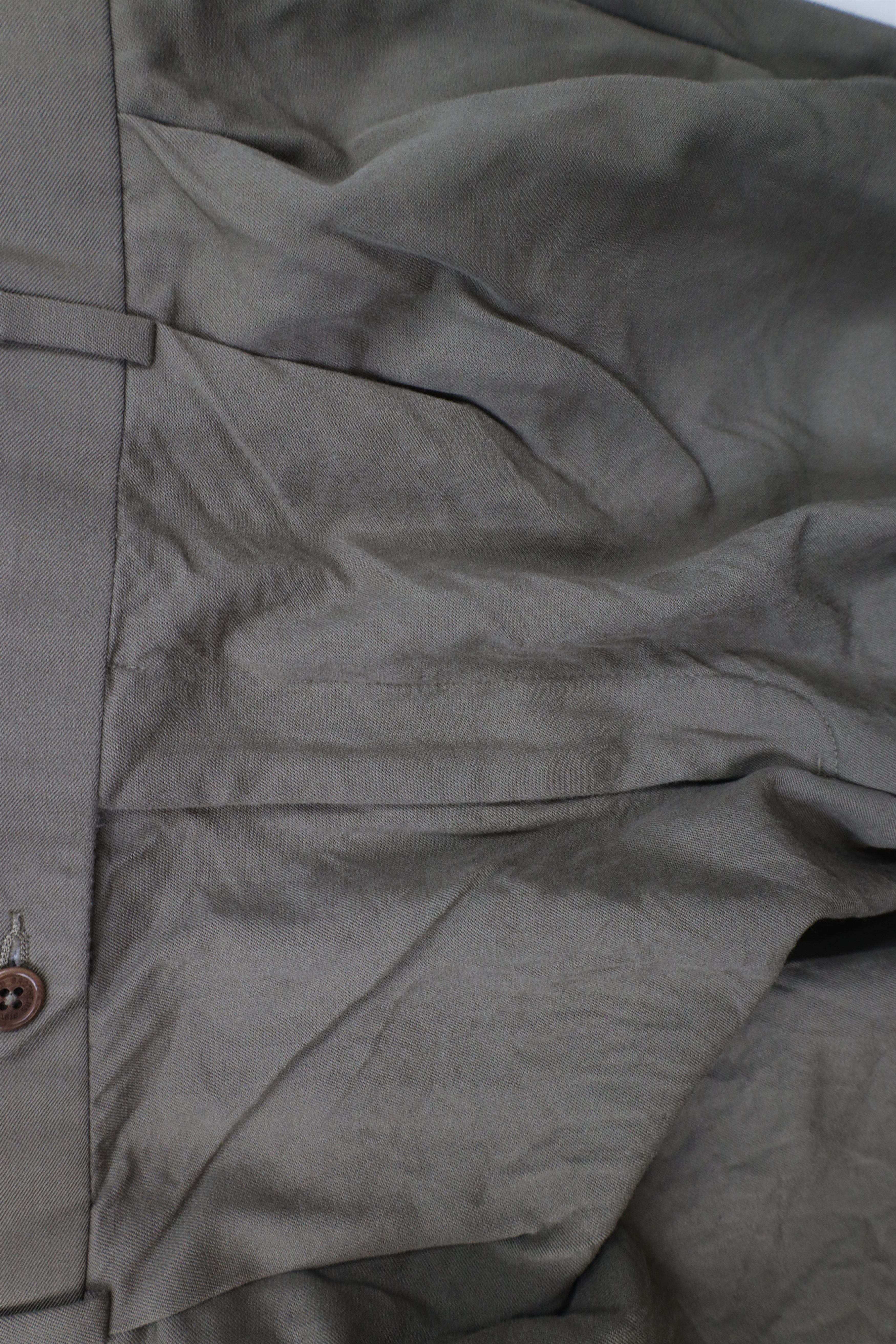 Brooks Brothers × Vintage Vintage 90s Brooks Brothers Wool Chino Pants Greenish Gray Size US 36 / EU 52 - 8 Thumbnail