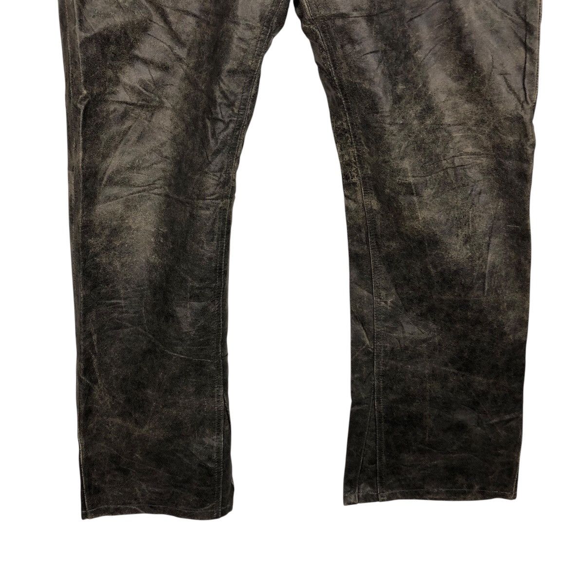 Japanese Brand 📌Vintage Biker Racing Leather Pants Dual Issey Miyake Size US 32 / EU 48 - 6 Thumbnail