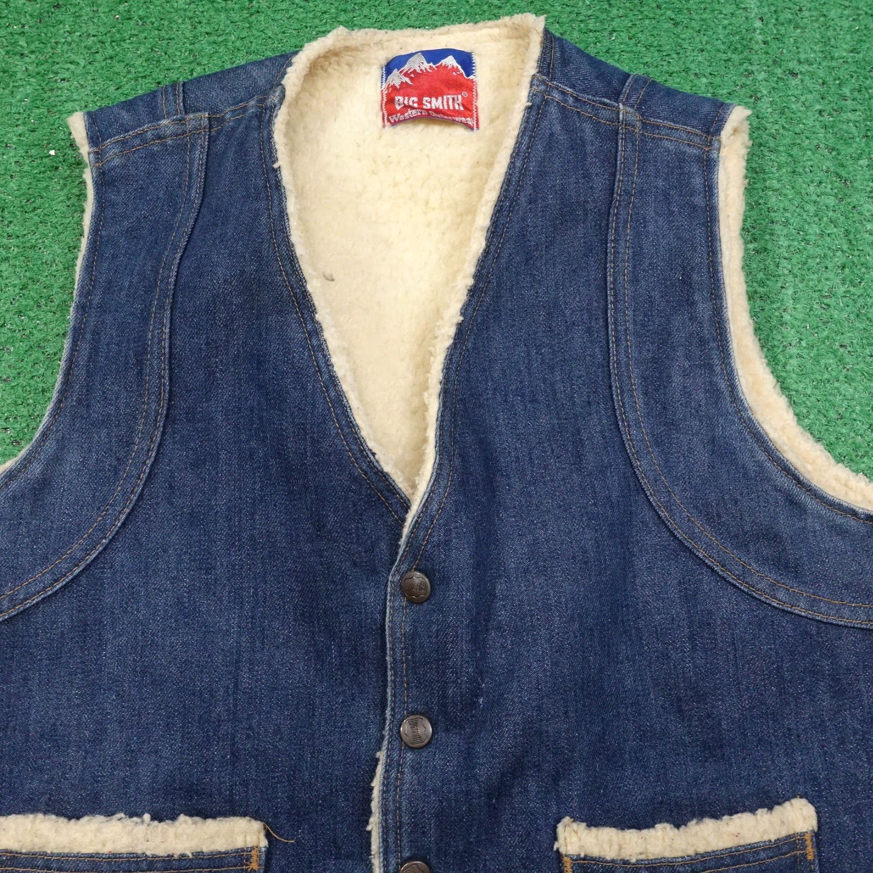 Vintage Vintage Big Smith Western Denim Vest Adult Medium Blue Casual Outerwear Size US M / EU 48-50 / 2 - 2 Thumbnail