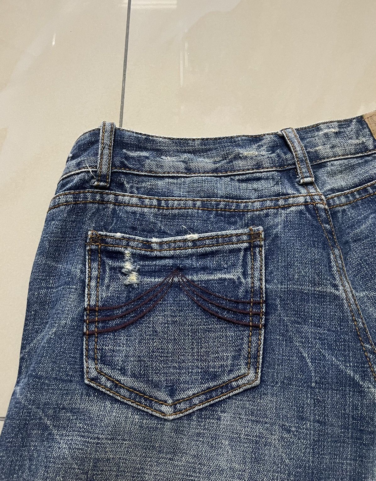 Hysteric Glamour Flare Jeans chouette distressed thunder denim low rise Size US 32 / EU 48 - 16 Thumbnail