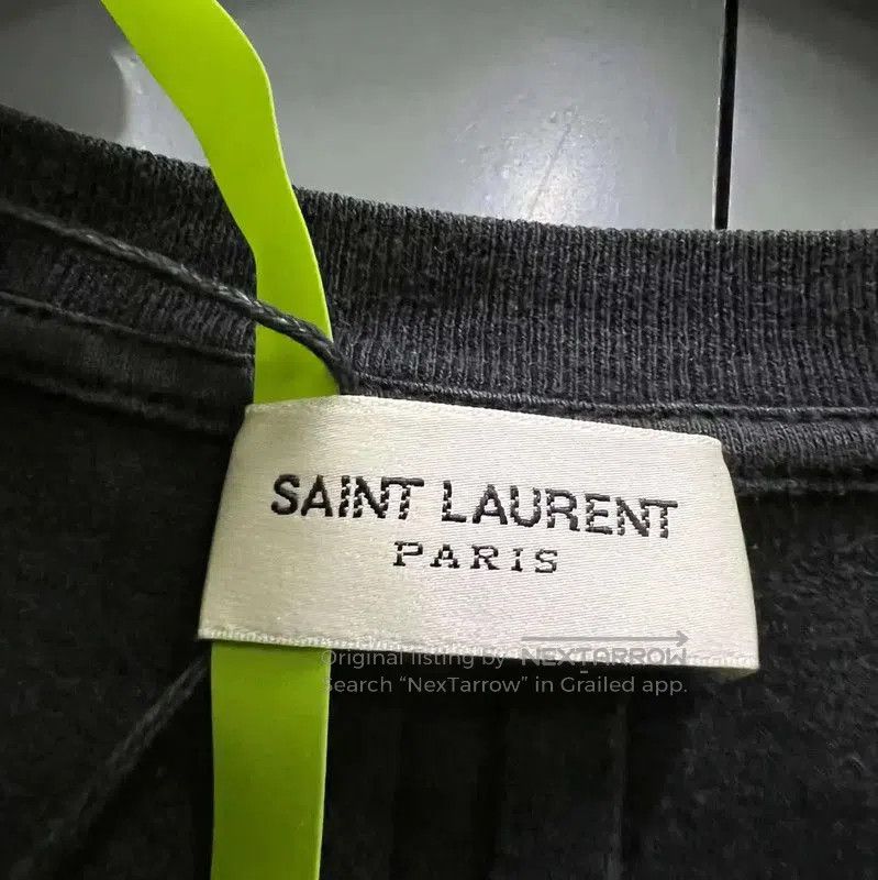 Yves Saint Laurent YSL Women's Black Short Sleeve T-Shirt . Size XS / US 0-2 / IT 36-38 - 4 Thumbnail