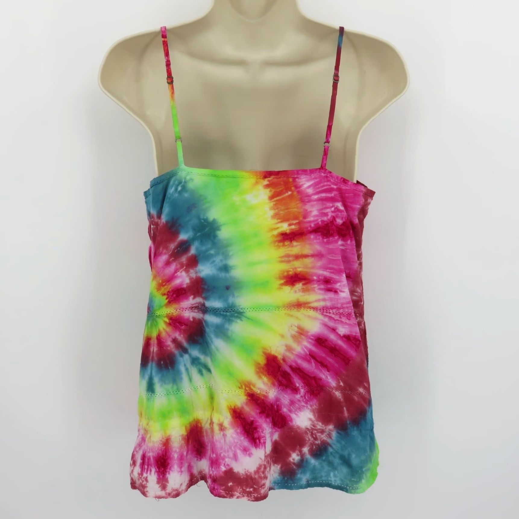 Mossimo Mossimo Supply Co Women Small Tie Dye Spaghetti Strap Tank Top Button Pleated Size S / US 4 / IT 40 - 6 Thumbnail