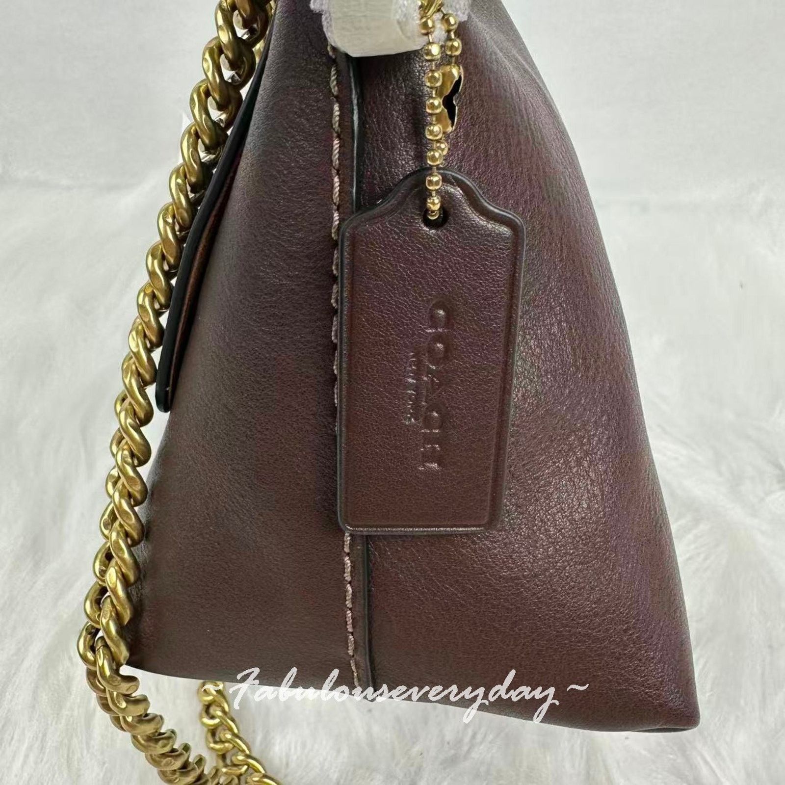Coach COACH Chelsea Shoulder Bag 30 Chain Leather CDS61 Maple NWT Size ONE SIZE - 7 Thumbnail
