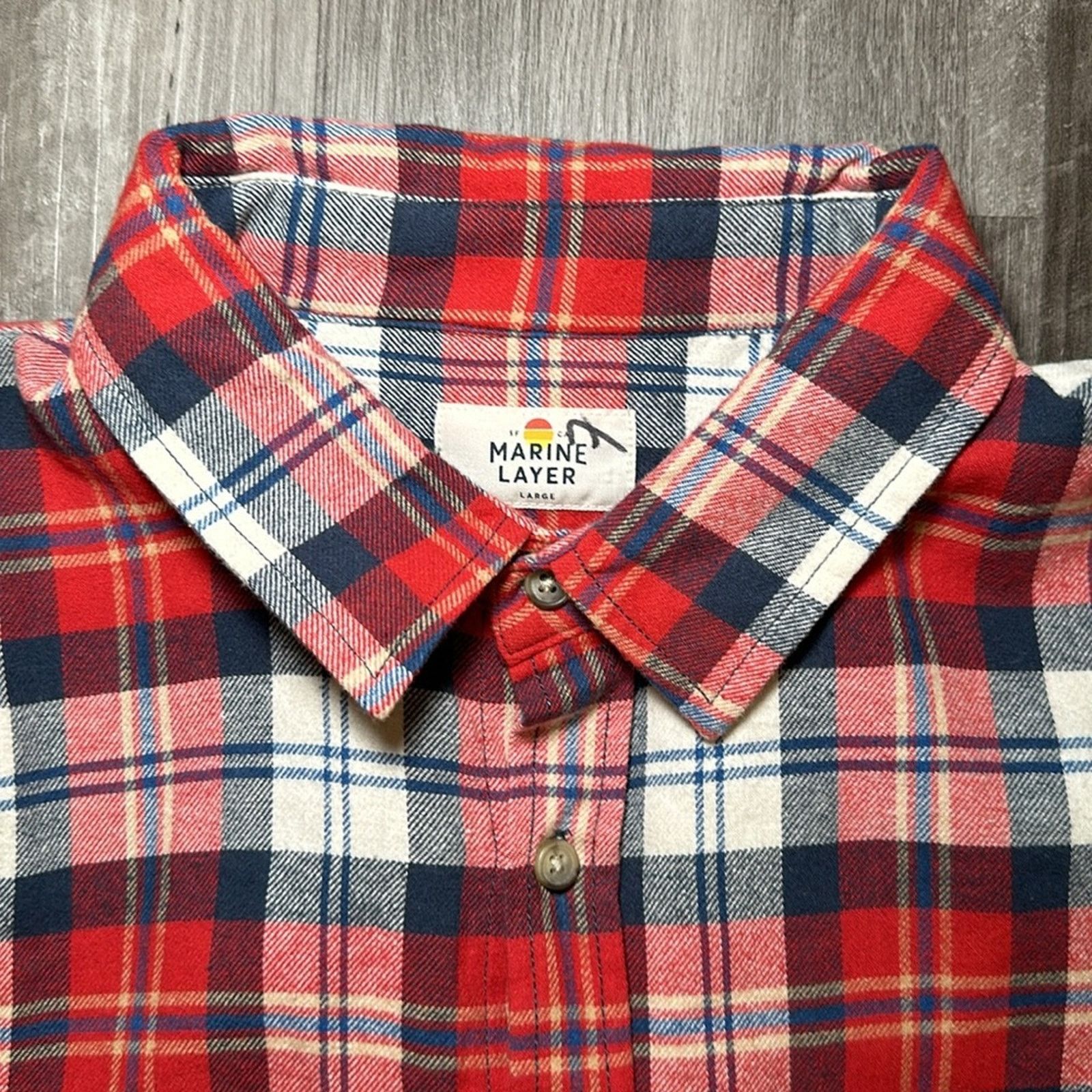 Marine Layer Marine Layer Flannel Long Sleeve Button Down - Large Size US L / EU 52-54 / 3 - 7 Thumbnail
