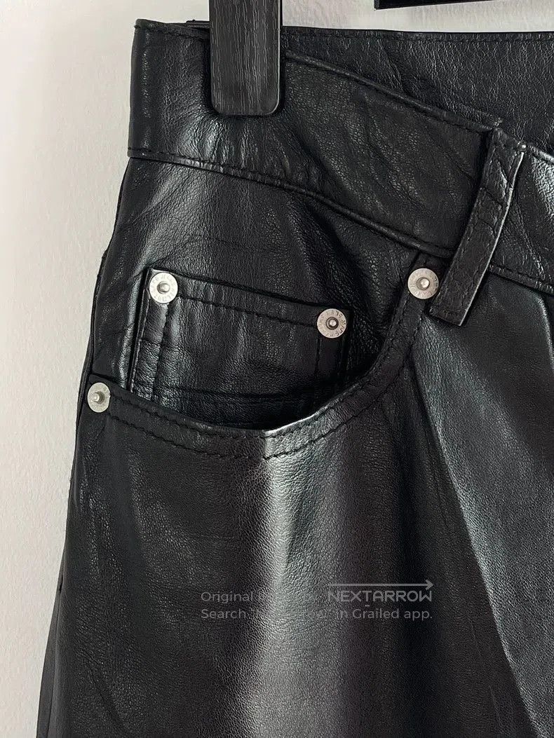 Helmut Lang Helmut Lang 99AW Leather Denim Pants. Size US 28 / EU 44 - 4 Thumbnail