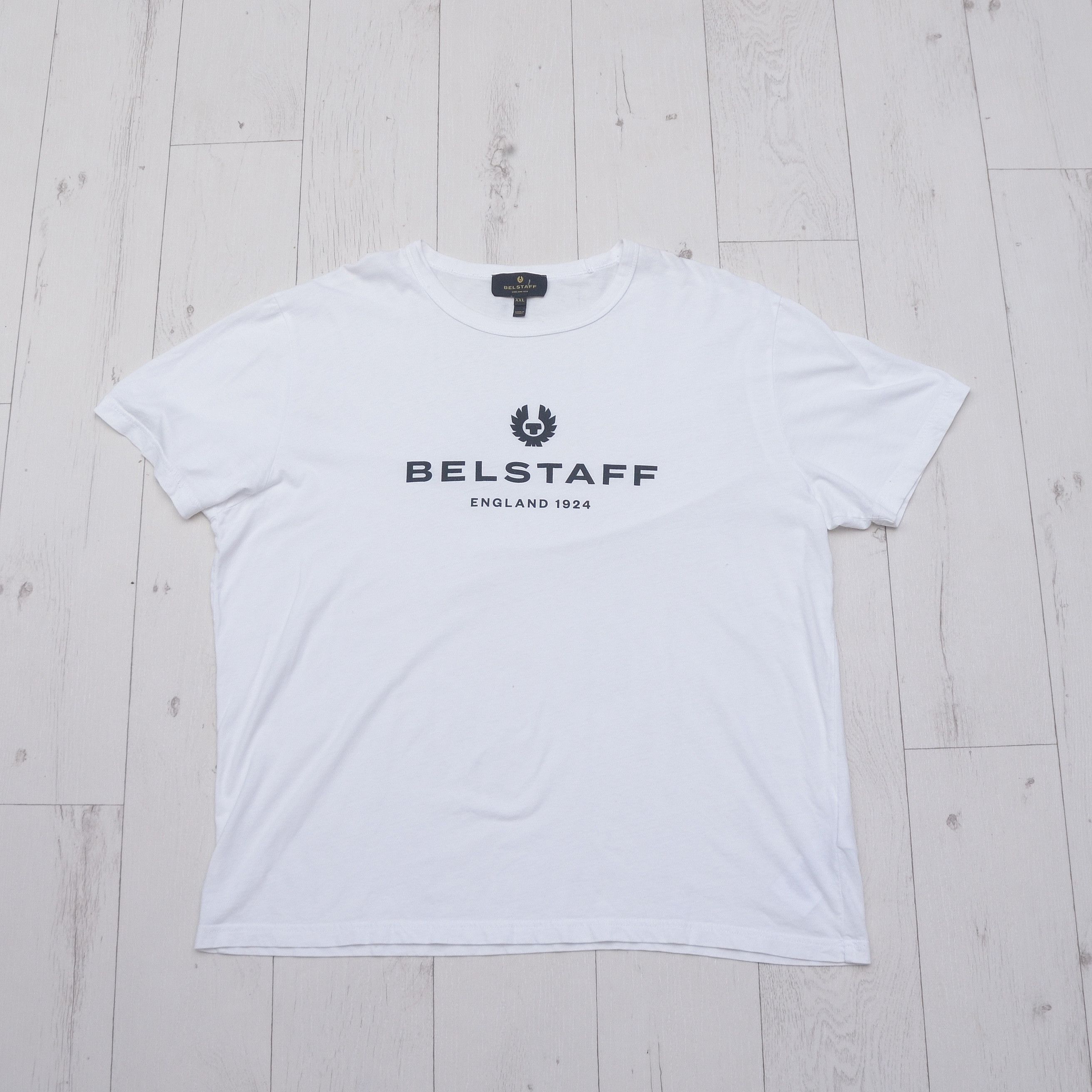 Belstaff Belstaff White Tee T-shirt Big Logo England size XXL Size US XXL / EU 58 / 5 - 1 Thumbnail