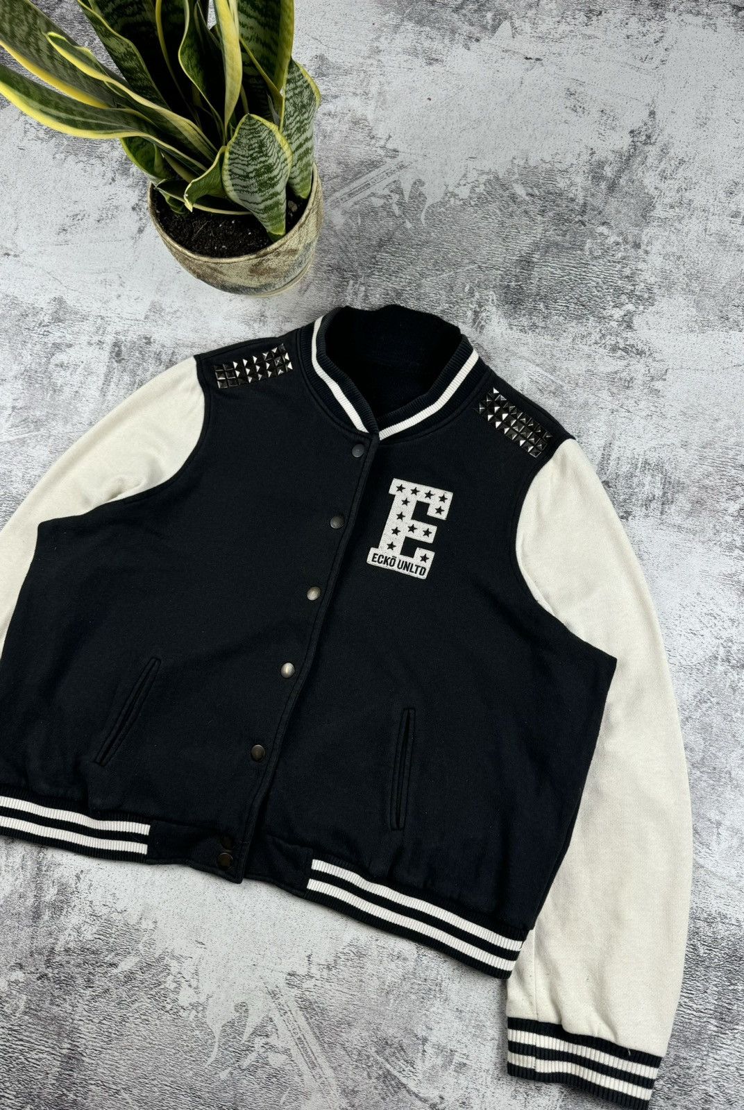 Ecko Unltd. Vintage Ecko Unltd Varsity Bomber Sweatshirt Jacket Pullover Size US XL / EU 56 / 4 - 3 Thumbnail