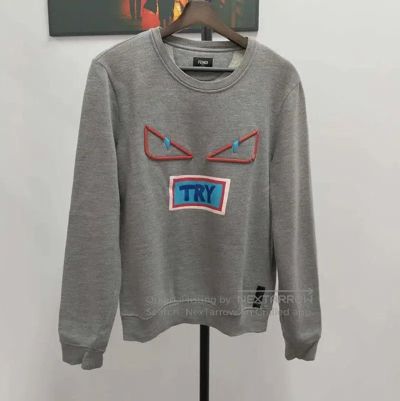Fendi Fendi Men's Long Sleeve Gray Sweatshirt . Size US L / EU 52-54 / 3 - 1 Thumbnail