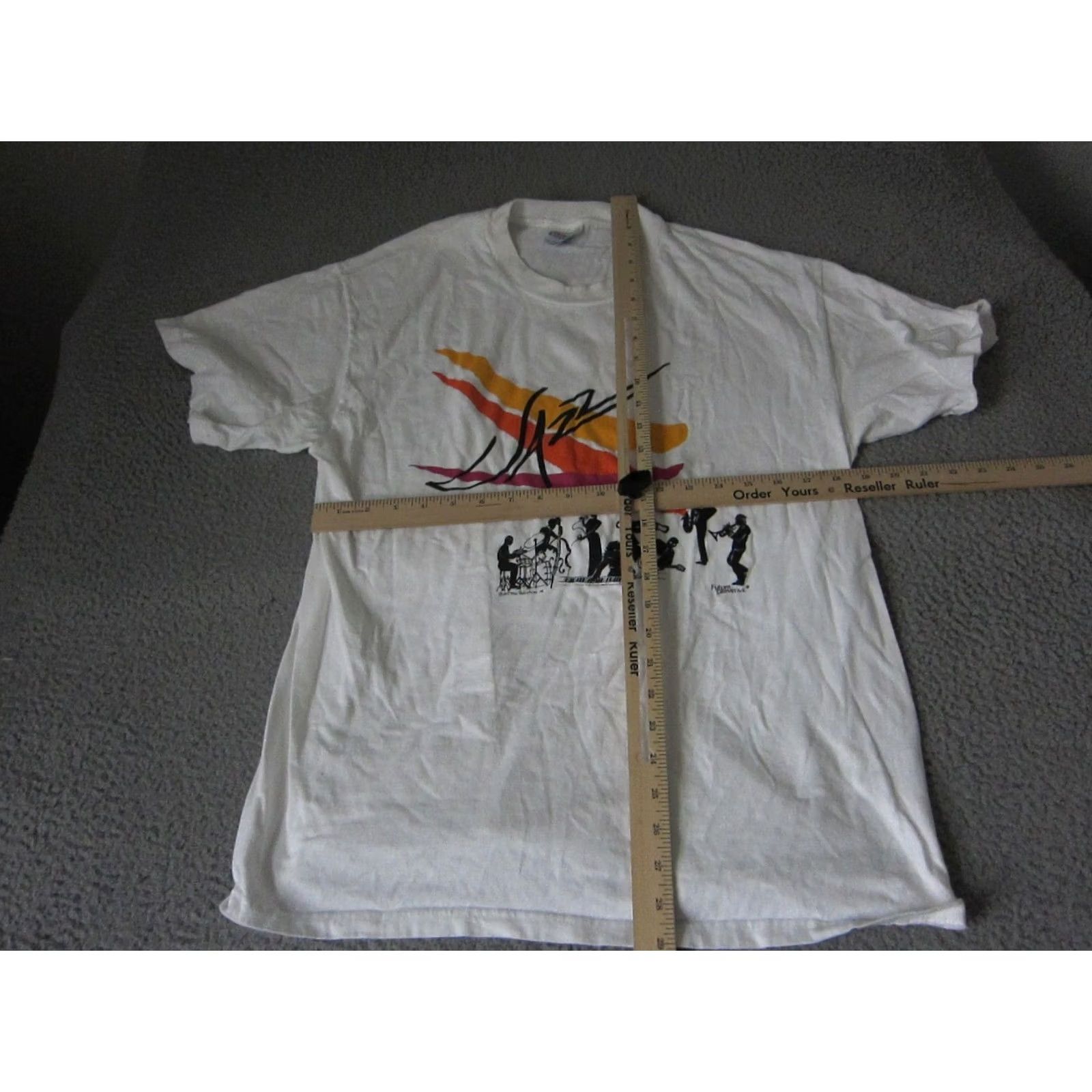 Primitive VINTAGE Jazz Shirt Adult Large White T Future Primitive 90s Mens Size US L / EU 52-54 / 3 - 7 Thumbnail