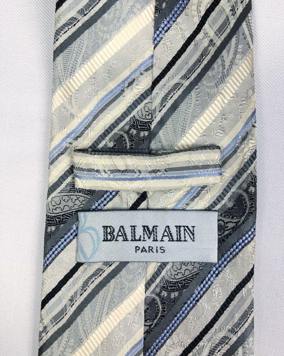 Balmain Rare Balmain Silk Tie Size ONE SIZE - 6 Thumbnail