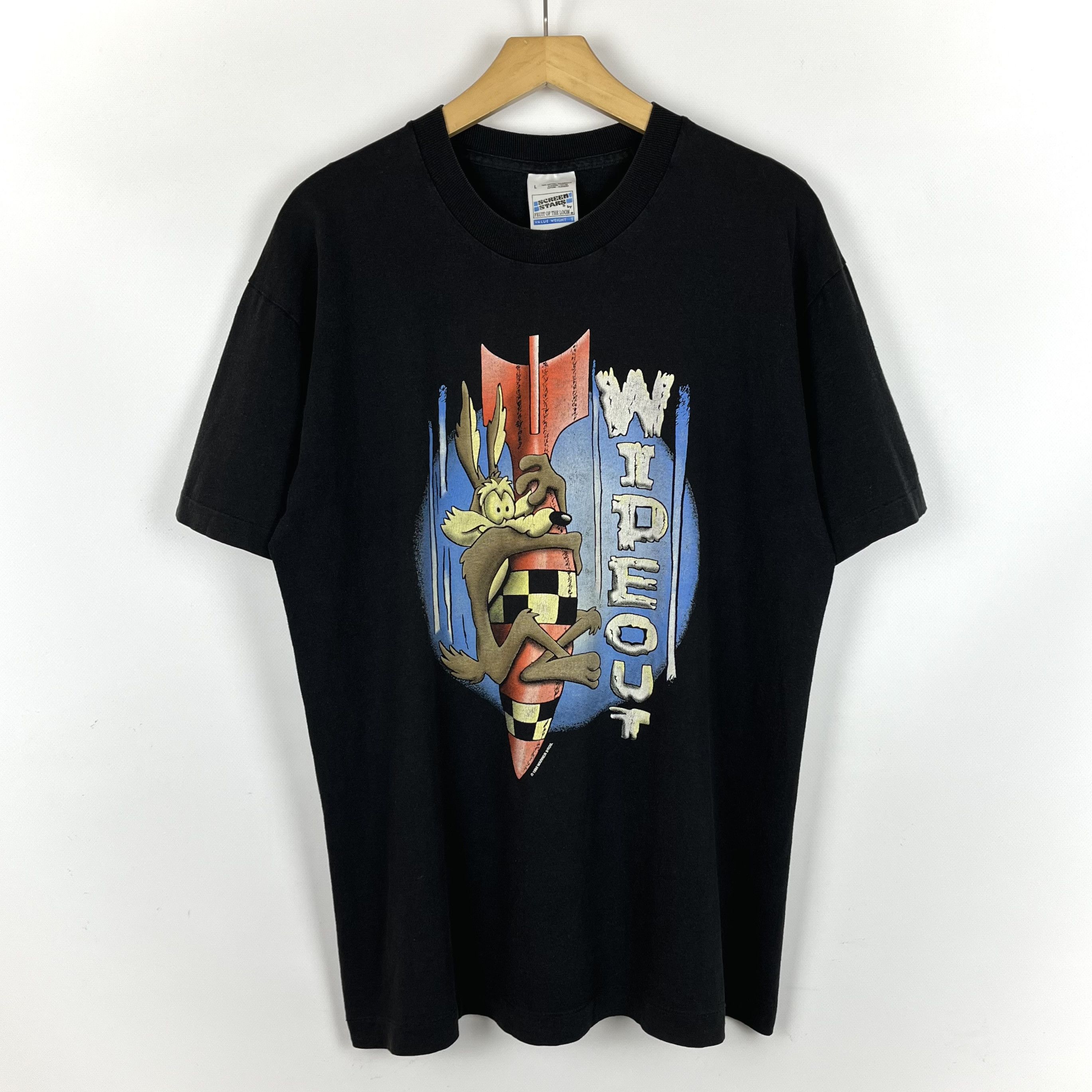 Warner Bros Vintage Warner Bros Wile E Coyote Cartoon T Shirt 1998 Size US L / EU 52-54 / 3 - 1 Thumbnail