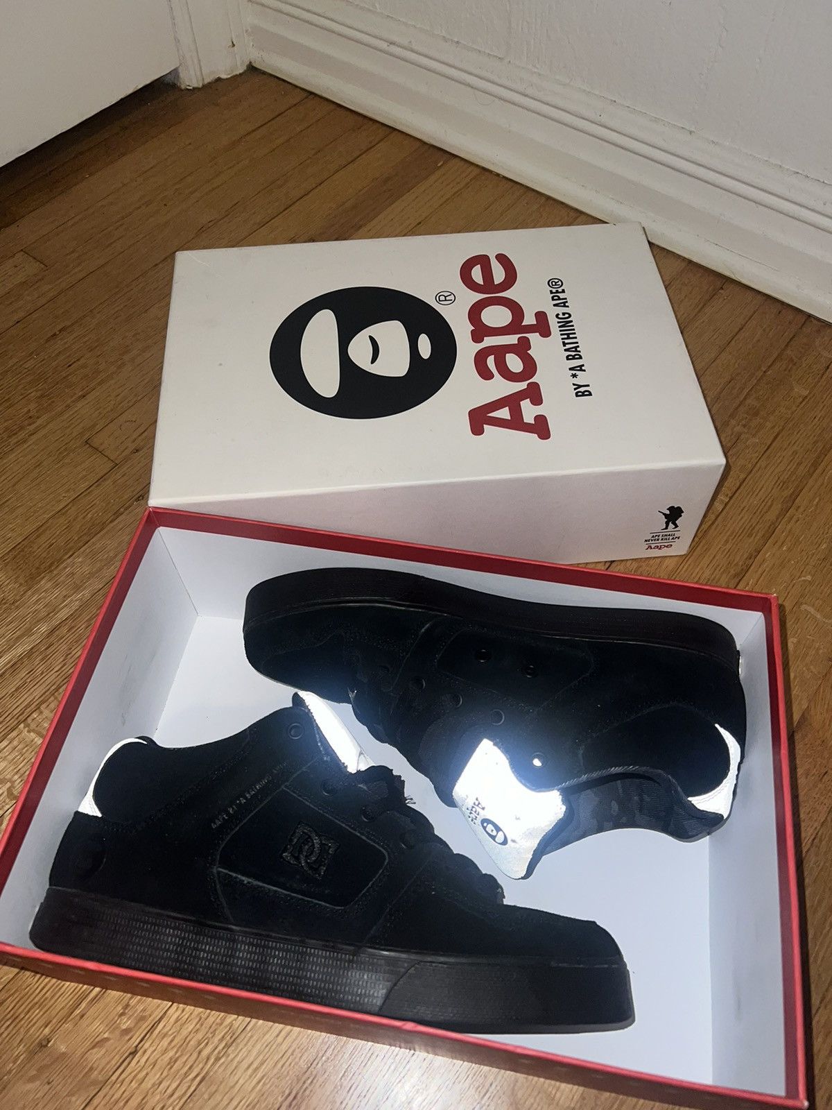 Pre-owned Aape X Bape Y2k Aape By Bape Dc Shoes Size 9 In Black