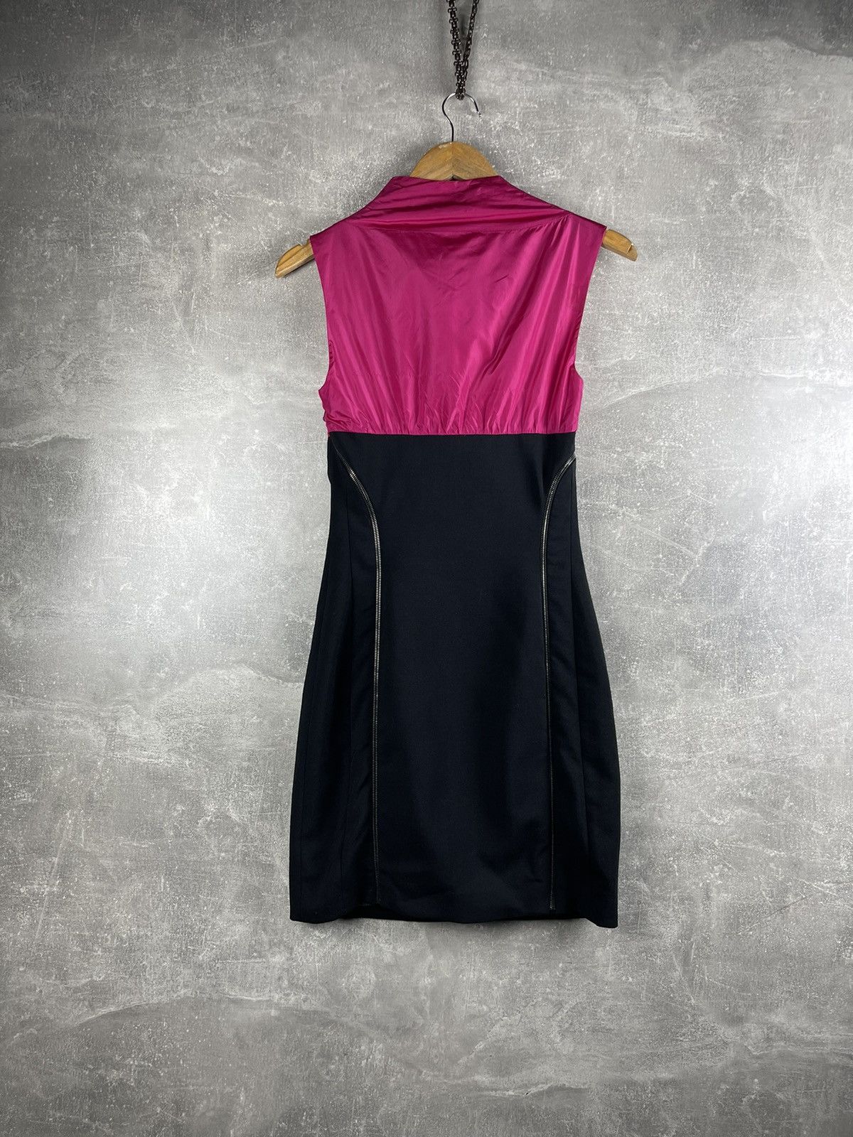 Antonio Berardi Antonio Berardi Made in Italy Silk Wool Dress Fuchsia Black Size XS / US 0-2 / IT 36-38 - 6 Thumbnail