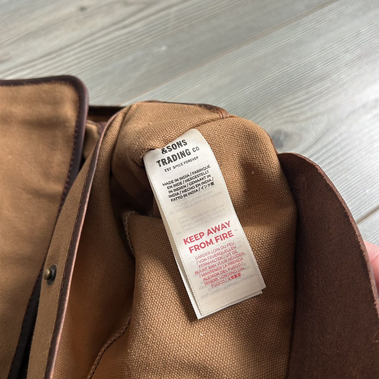 &SONS &Sons Waxed Canvas Toilet Bag Size ONE SIZE - 13 Thumbnail