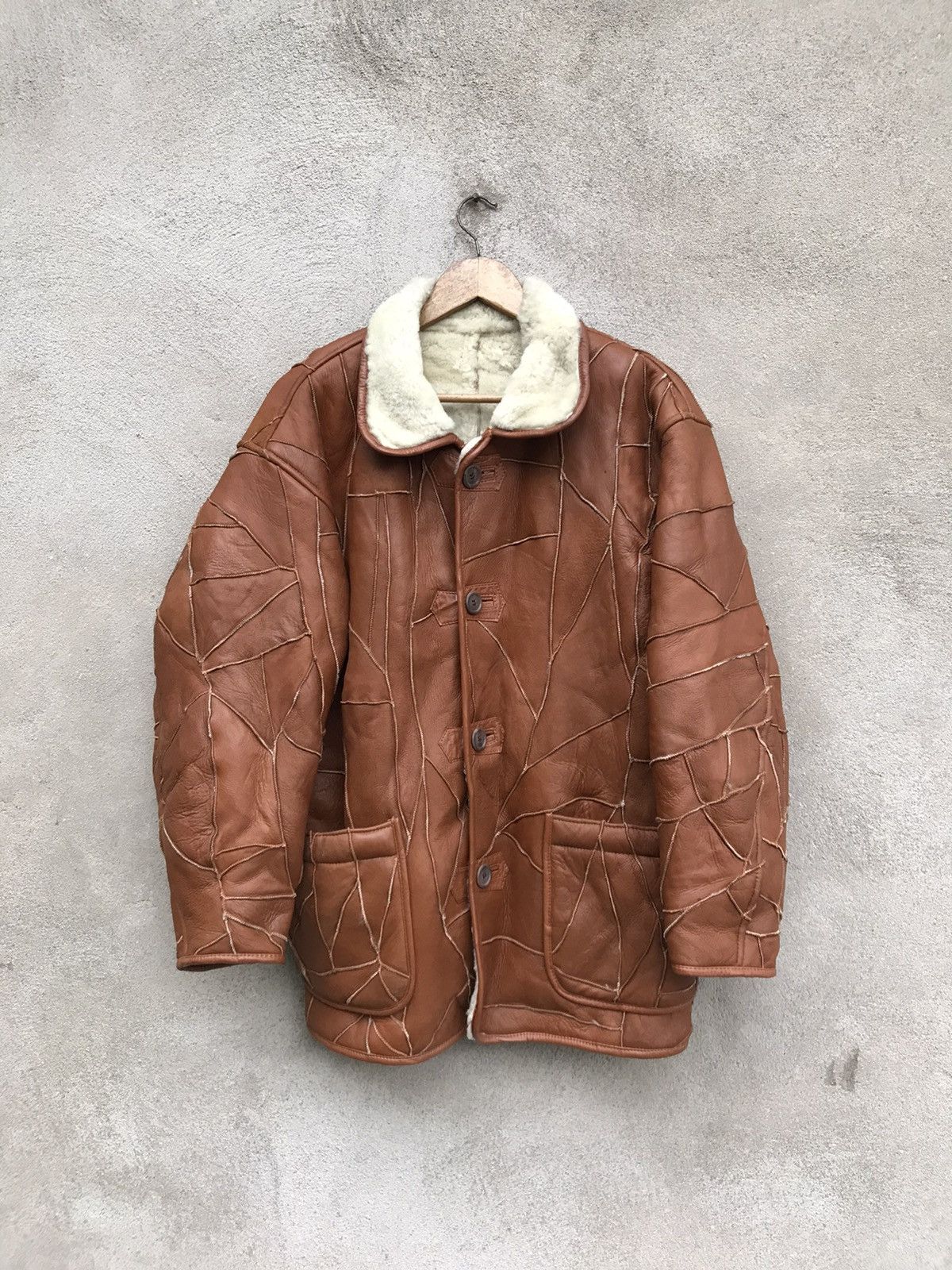 Genuine Leather GENUINE LEATHER FUR SHERPA JACKET Size US L / EU 52-54 / 3 - 4 Thumbnail