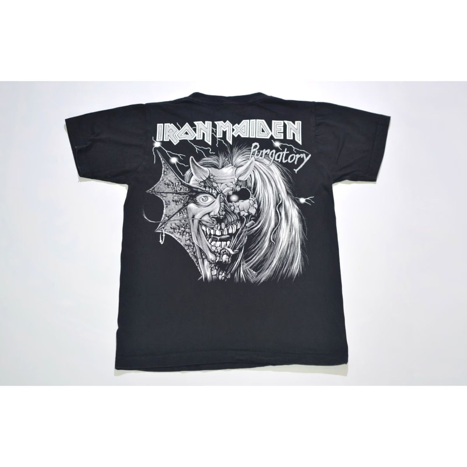 Vintage VINTAGE Red Rock of the T-Shirts Iron Maiden Purgatory T-Shirt Tee Size S Shirt Mens Small Black Rockabilly 1990s Iron Maiden Purgatory T-Shirt Size US S / EU 44-46 / 1 - 5 Thumbnail