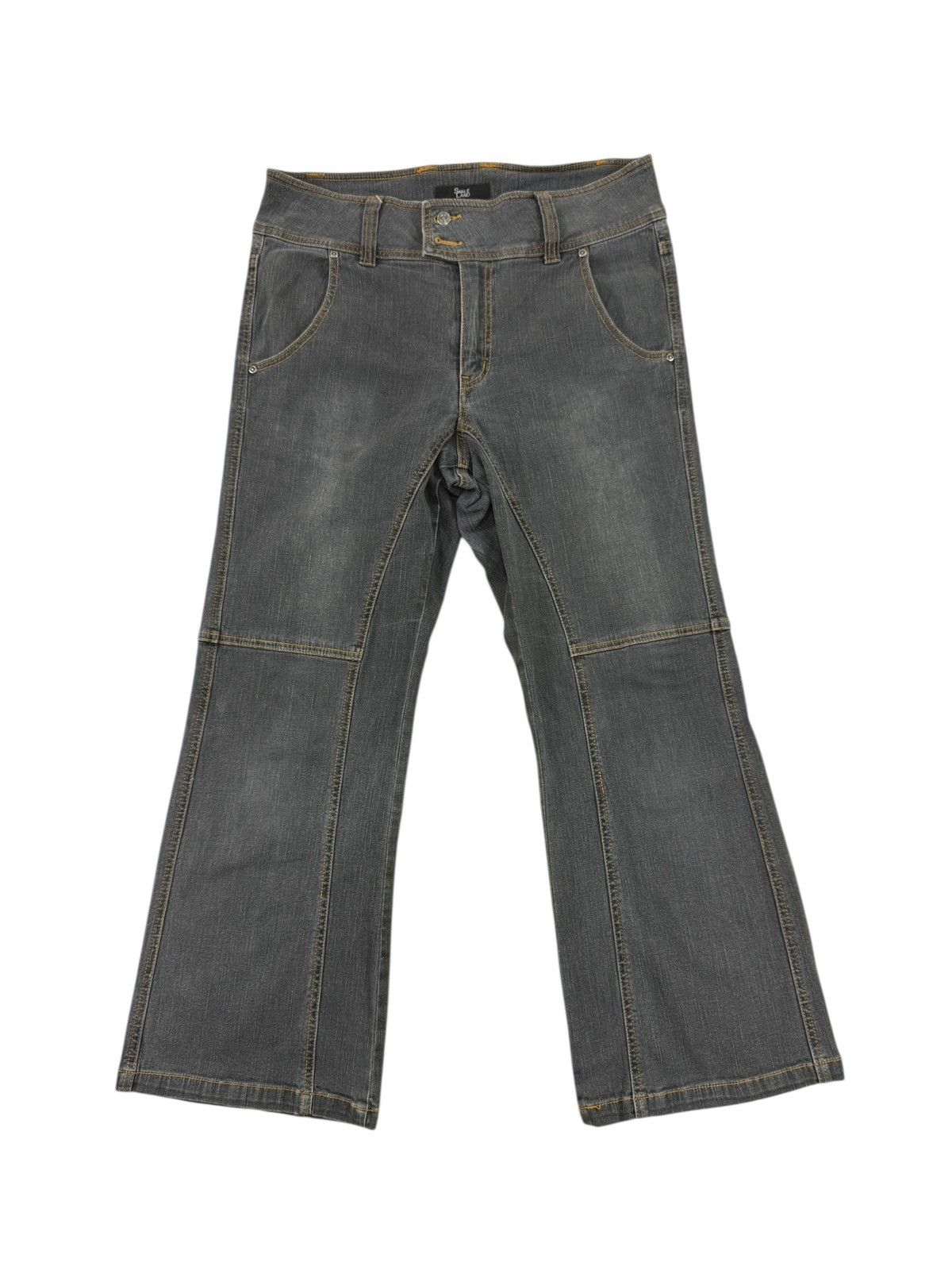 Japanese Brand Smile land X tornado mart style spiral flare jeans Size US 33 - 1 Thumbnail