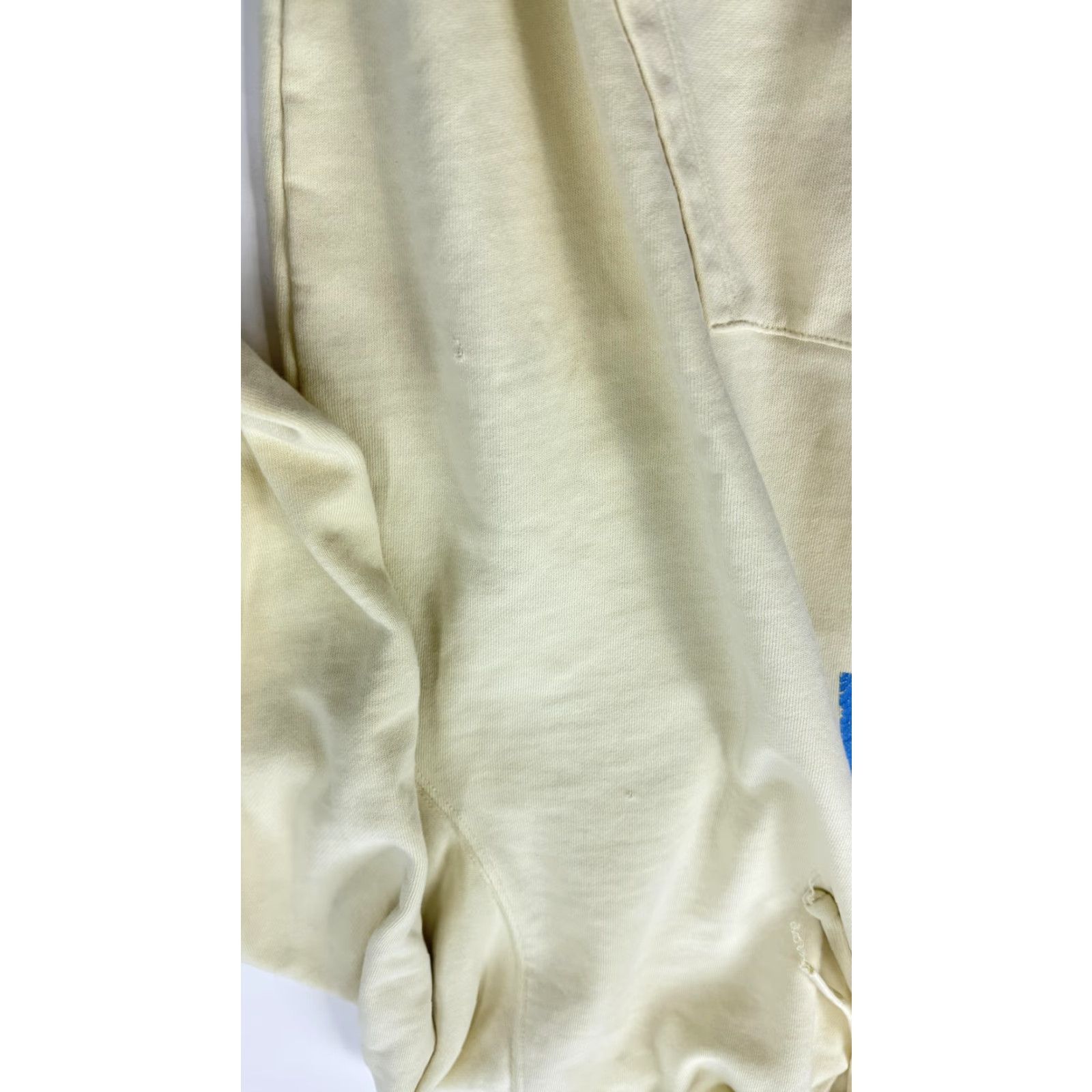 Vintage GOLF Hoodie Mens Large Cream Yellow Graphic Print Pullover Sweatshirt Streetwear Kangaroo Pocket Drawstring Hooded Size US L / EU 52-54 / 3 - 7 Thumbnail