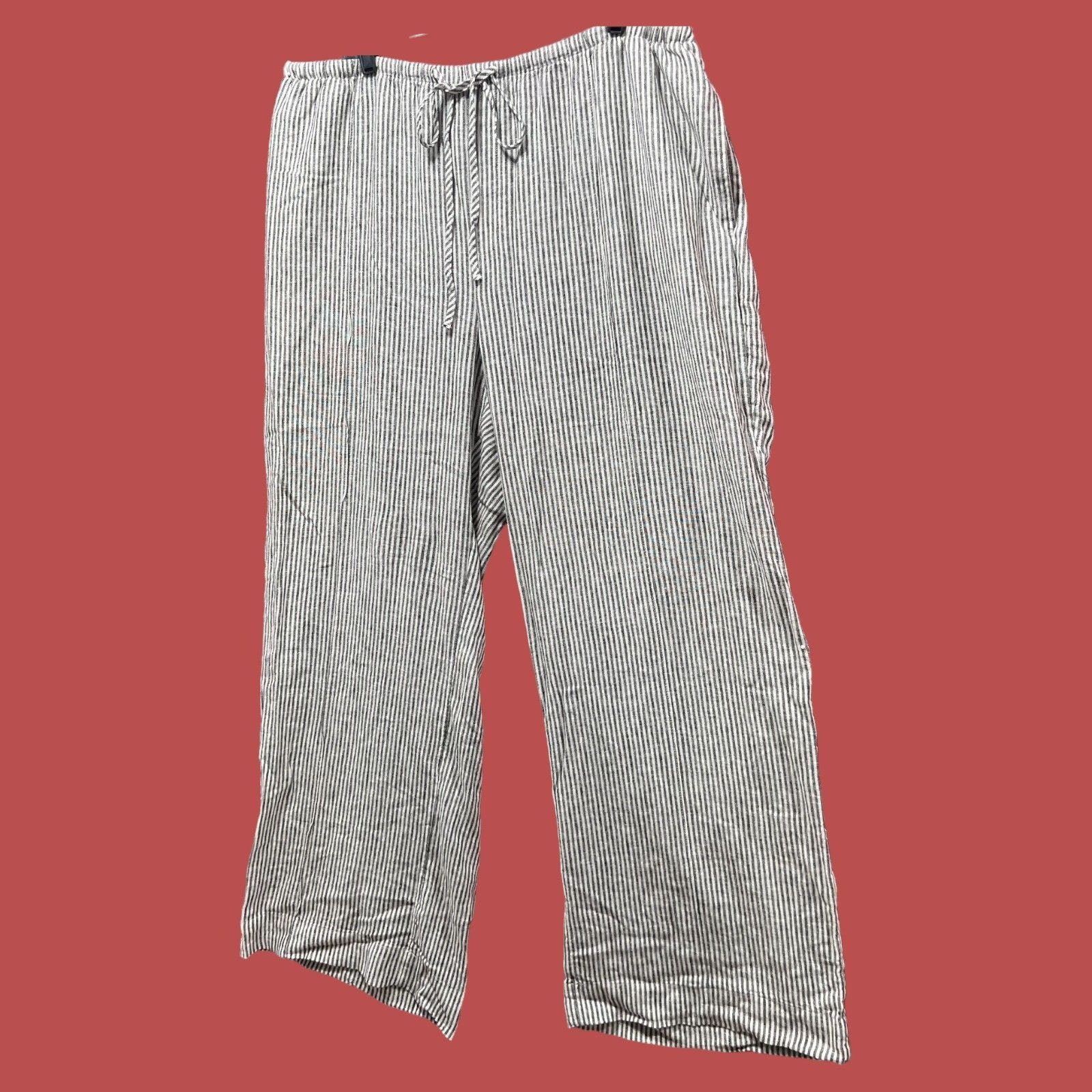 Other A New Day - Women's High-Rise Wide Leg Linen Pants - Black/W Size 38" / US 16 / IT 52 - 19 Thumbnail