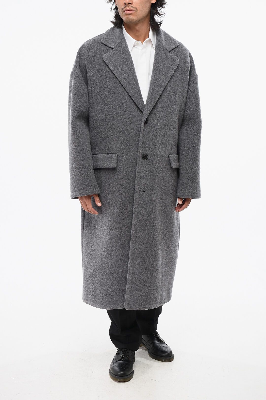 Valentino og1mm0925 Virgin Wool and Cashmere Coat in Grey Size US M / EU 48-50 / 2 - 4 Thumbnail