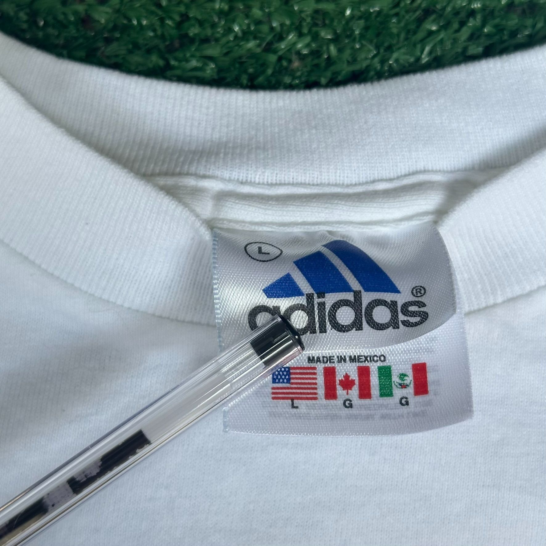 Adidas Vintage Y2K Adidas Notre Dame T-Shirt 3 Stripes Collegiate L Size US L / EU 52-54 / 3 - 3 Thumbnail